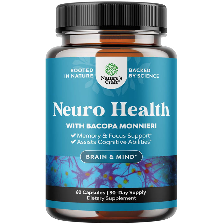 Nootropics Brain Support Supplement - Mental Focus Nootropic Memory Supplement for Brain Health & and Performance Blend, with Energy and Vitamins DMAE Bacopa and Phosphatidylserine Capsule