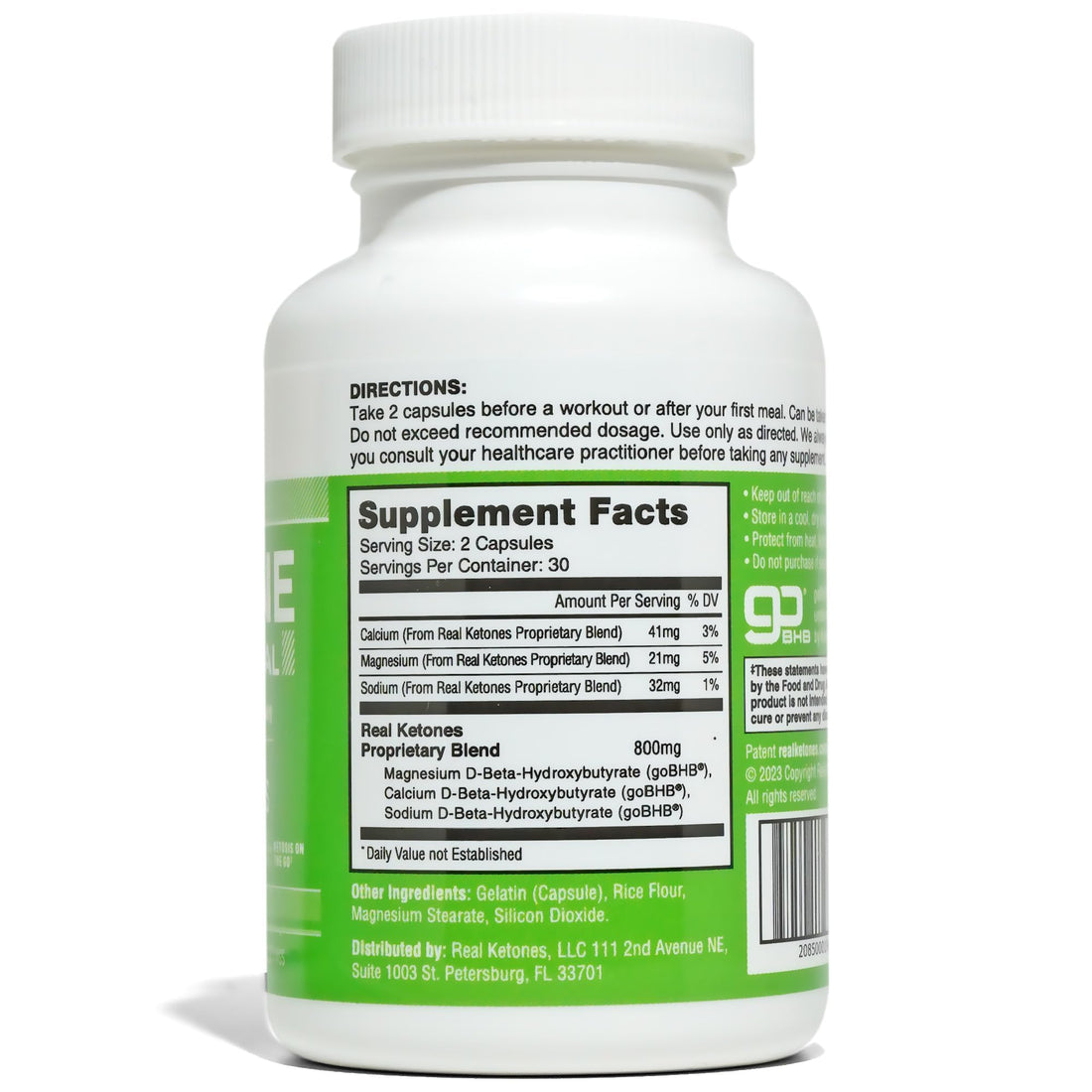 Keto BHB Salts Capsules - Sodium Calcium & Magnesium BHB Capsules with Patented goBHB Beta-Hydroxybutyrate Electrolytes - Exogenous Ketones Supplement for Enhanced Energy Focus & Rapid Ketosis