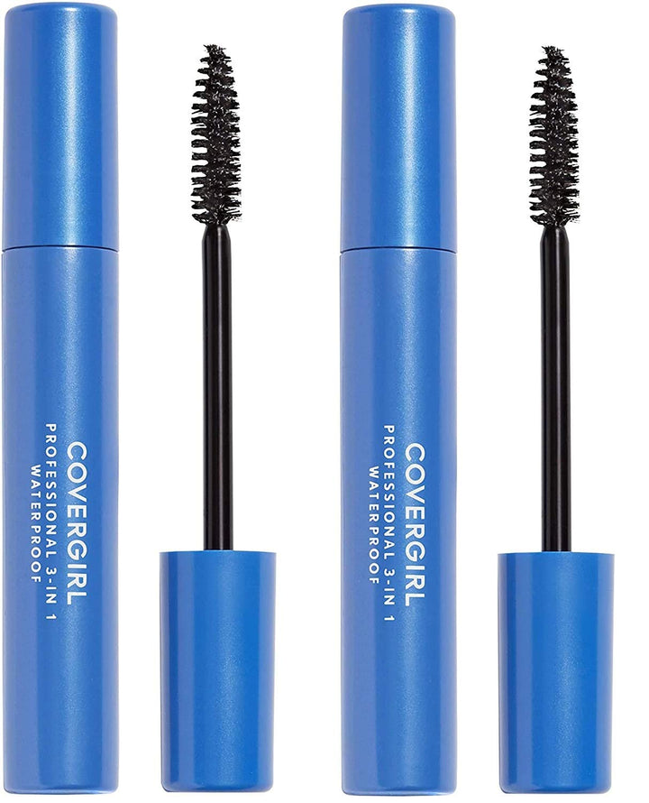 Covergirl Professional All-in-One Waterproof Mascara Very Black 225, 2 Count