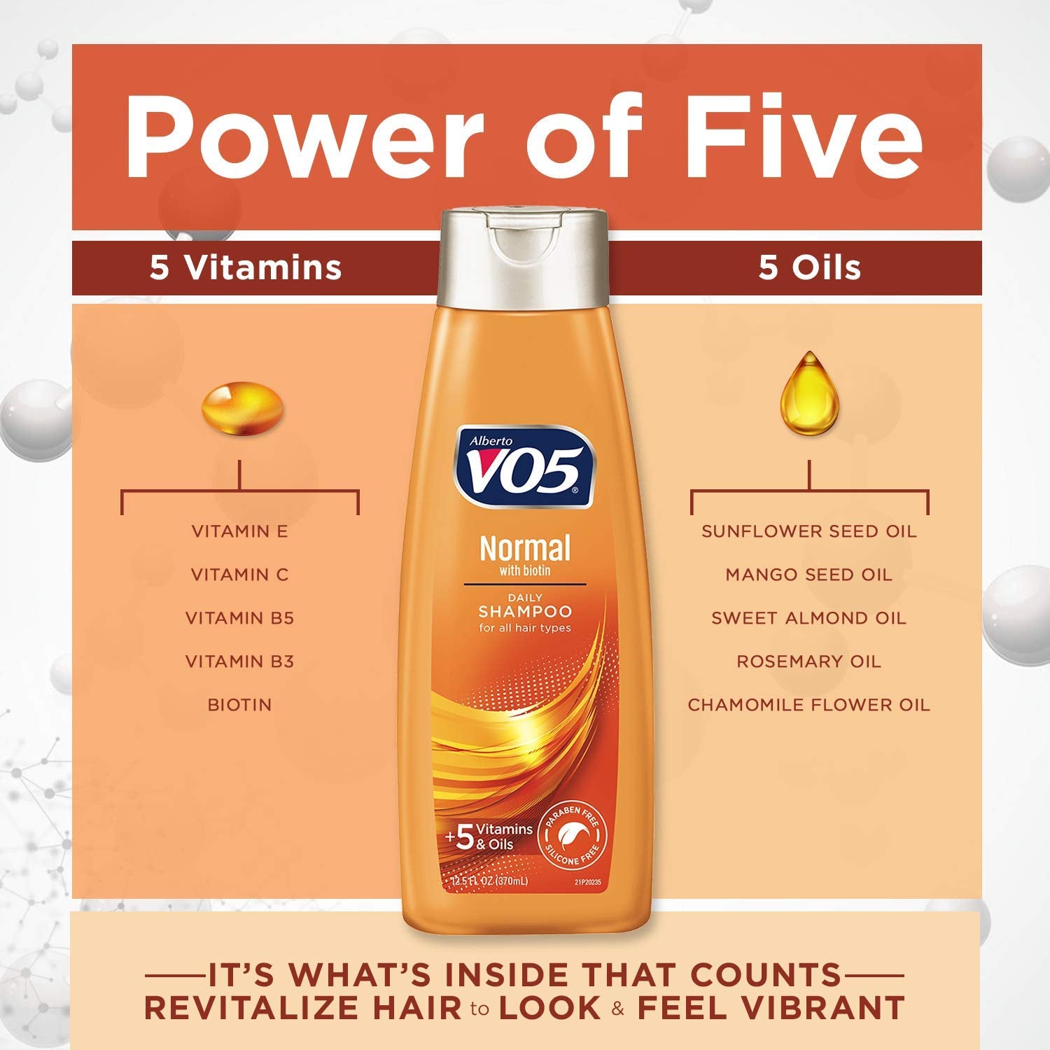 High Ridge Alberto VO5 Normal Balancing Shampoo with Vitamins C and E for Unisex, 12.5 Ounce