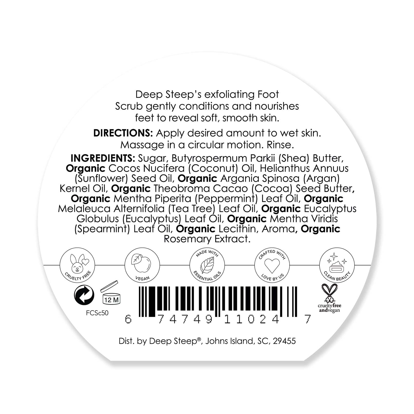 Deep Steep Candy Mint Foot Care Scrub, 9 Ounce