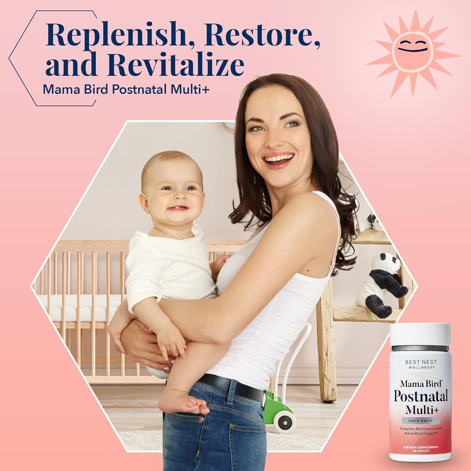 Best Nest Wellness Mama Bird Postnatal Vitamins for Breastfeeding and Postpartum, Whole Food Organic Blend, Methylated Vitamins, Vegan, Once Daily, 30 Ct