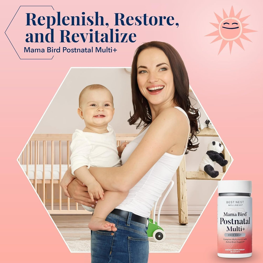 Best Nest Wellness Mama Bird Postnatal Vitamins for Breastfeeding and Postpartum, Whole Food Organic Blend, Methylated Vitamins, Vegan, Once Daily, 30 Ct