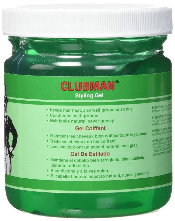 Clubman Styling Gel By Ed Pinaud for Men, 16 Ounce
