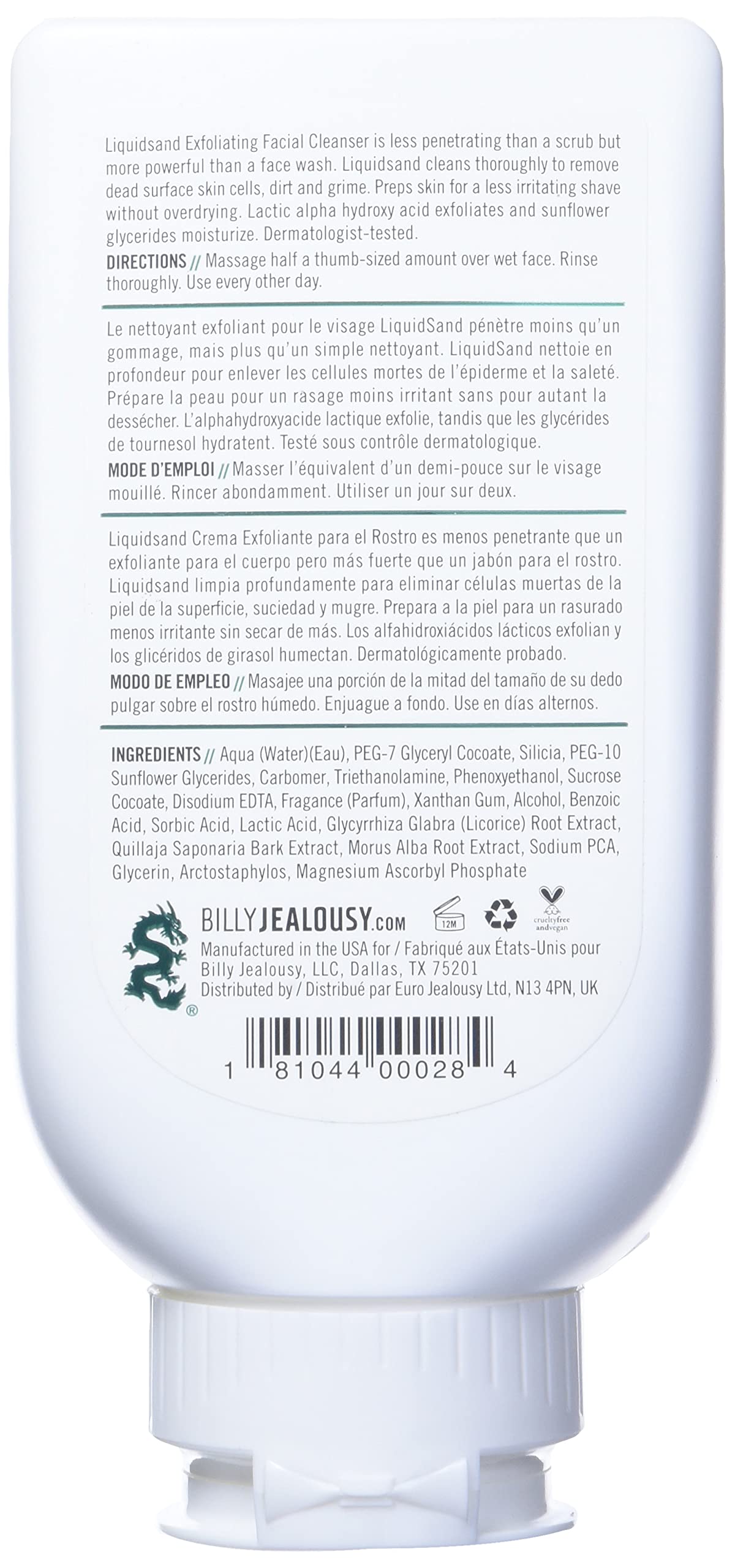Billy Jealousy Signature Liquid Sand Exfoliating Facial Cleanser ( 215875 )