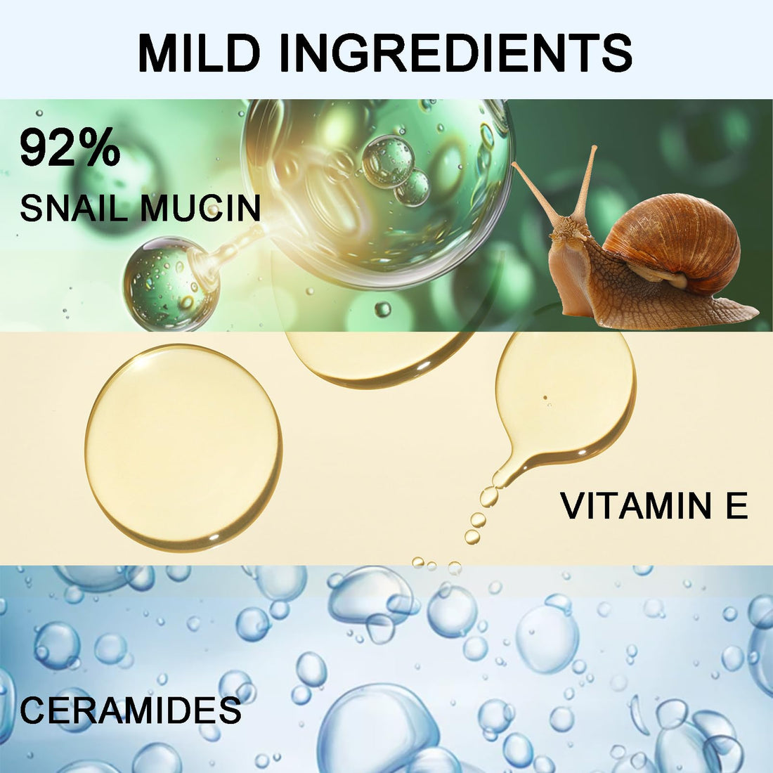 Snail Mucin 92% Moisturizer Daily Face Moisturizer Hydrating, Snail Mucin Moisturizer for Dry & Sensitive Skin, Snail 92 All In One Cream, Snail Mucin Cream Increase Skin Vitality 50g / 1.76oz