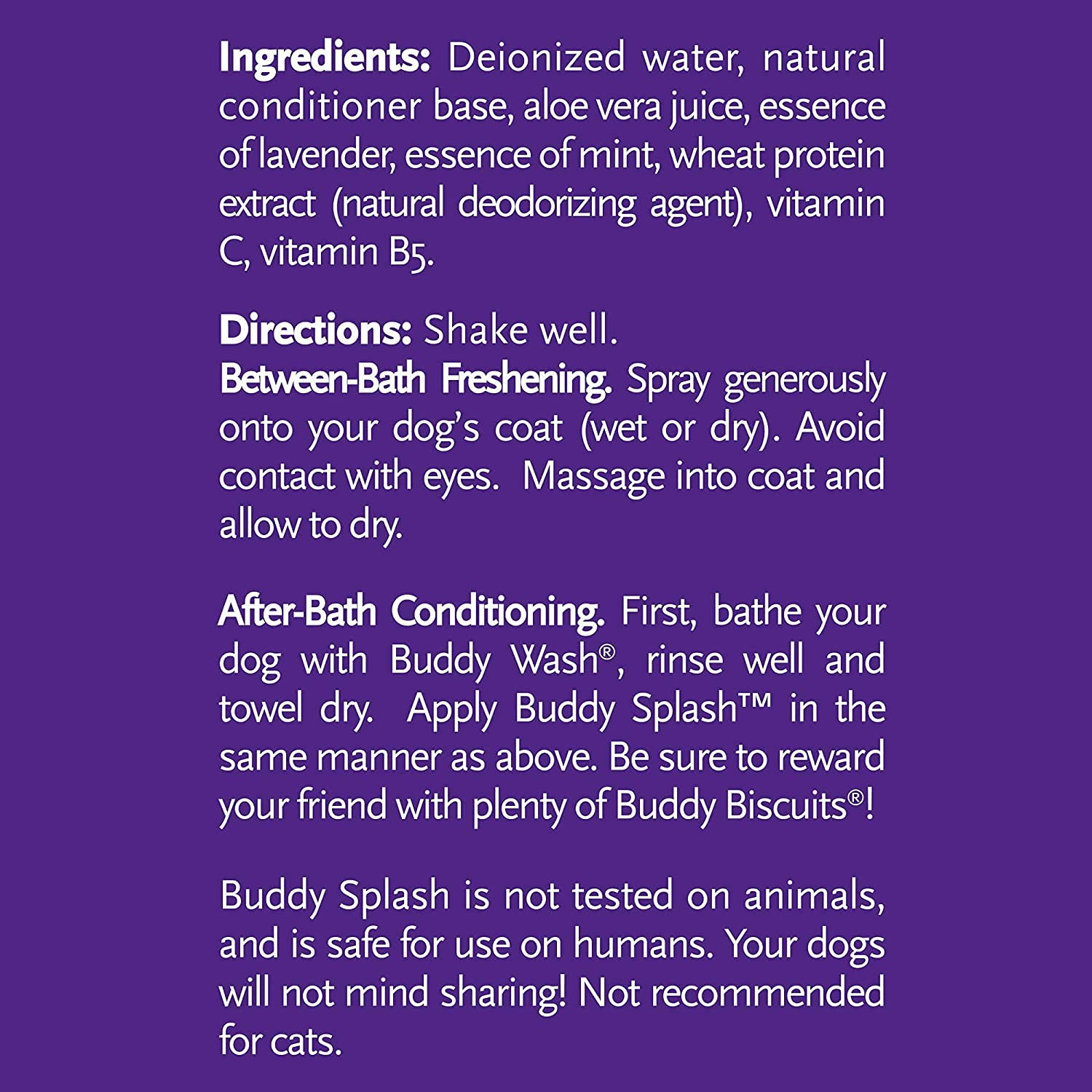 Buddy Splash 2 Pack of Original Lavender and Mint Spritzer and Conditioner, 4 Fluid Ounces Each