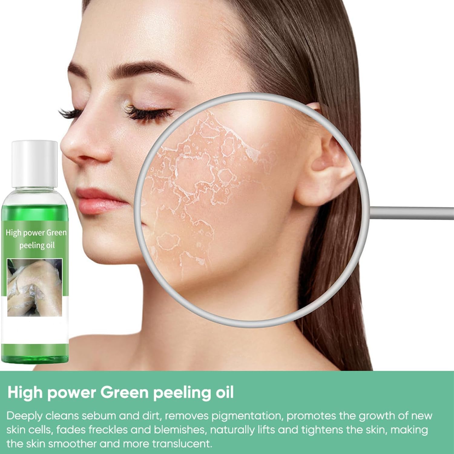 Generic Peeling Oil for Dark Skin, Green Peeling Oil Extra Strength, Extra Strong Peeling Oil for Hand, Feet and All Body, Chemical Peel for Face at Home,110ML/3.88Oz (2 PCS)