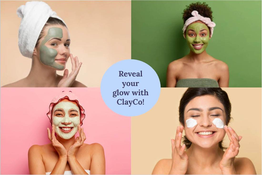 ClayCo! 10 Piece Clay Mask Variety Kit for Men & Women Facial and Skin Care, Clay Face Mask Set (Rose, Rose Jelly, Matcha, Turmeric, Dead Sea, Green Tea, Aloe Vera, Avocado, Eggplant, Tea Tree)