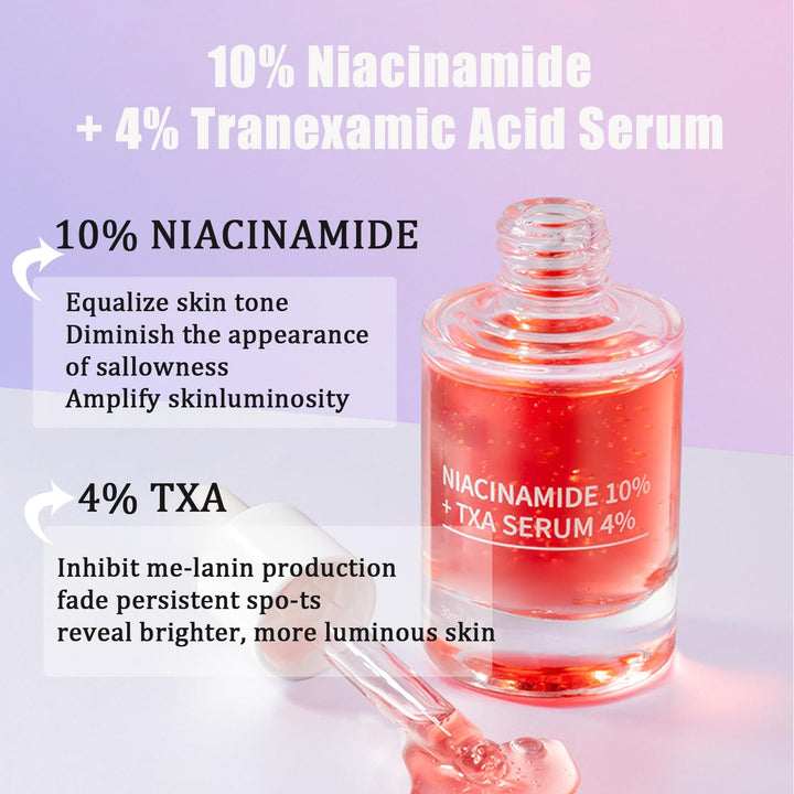 10% Niacinamide+ 4% TXA Serum - Niacinamide Serum for Face - Redness Reducing Skin Care - Face Skin Care to Firm,Smooth,Nourish - Pore Minimizer - Skincare for Women