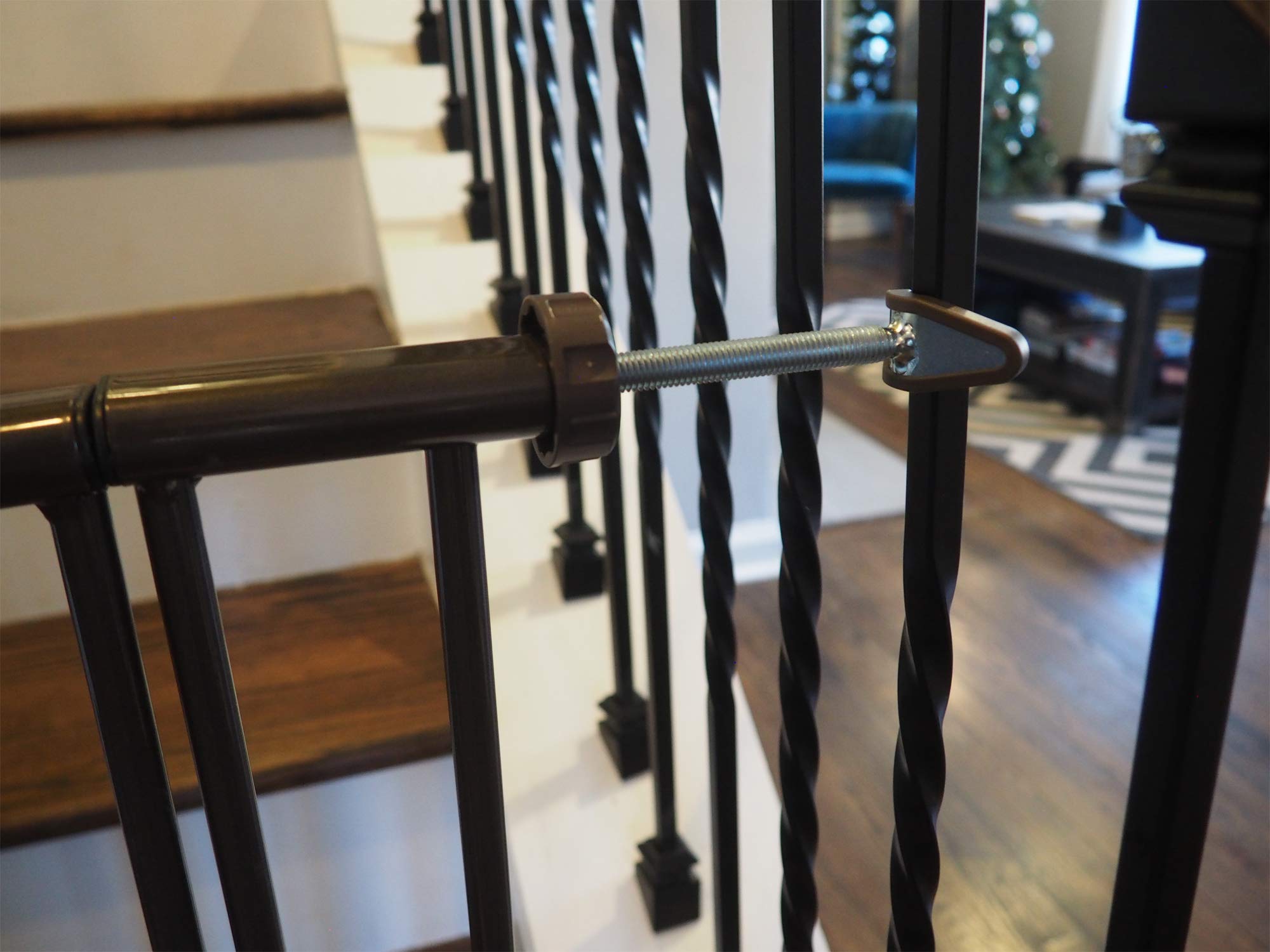 Baby Gate Guru Extra Long M10 (10mm) Stair Banister Adapter Y-Spindle Rods 2 Pack for Pressure Mounted Baby and Pet Safety Gates (10mm, Bronze)