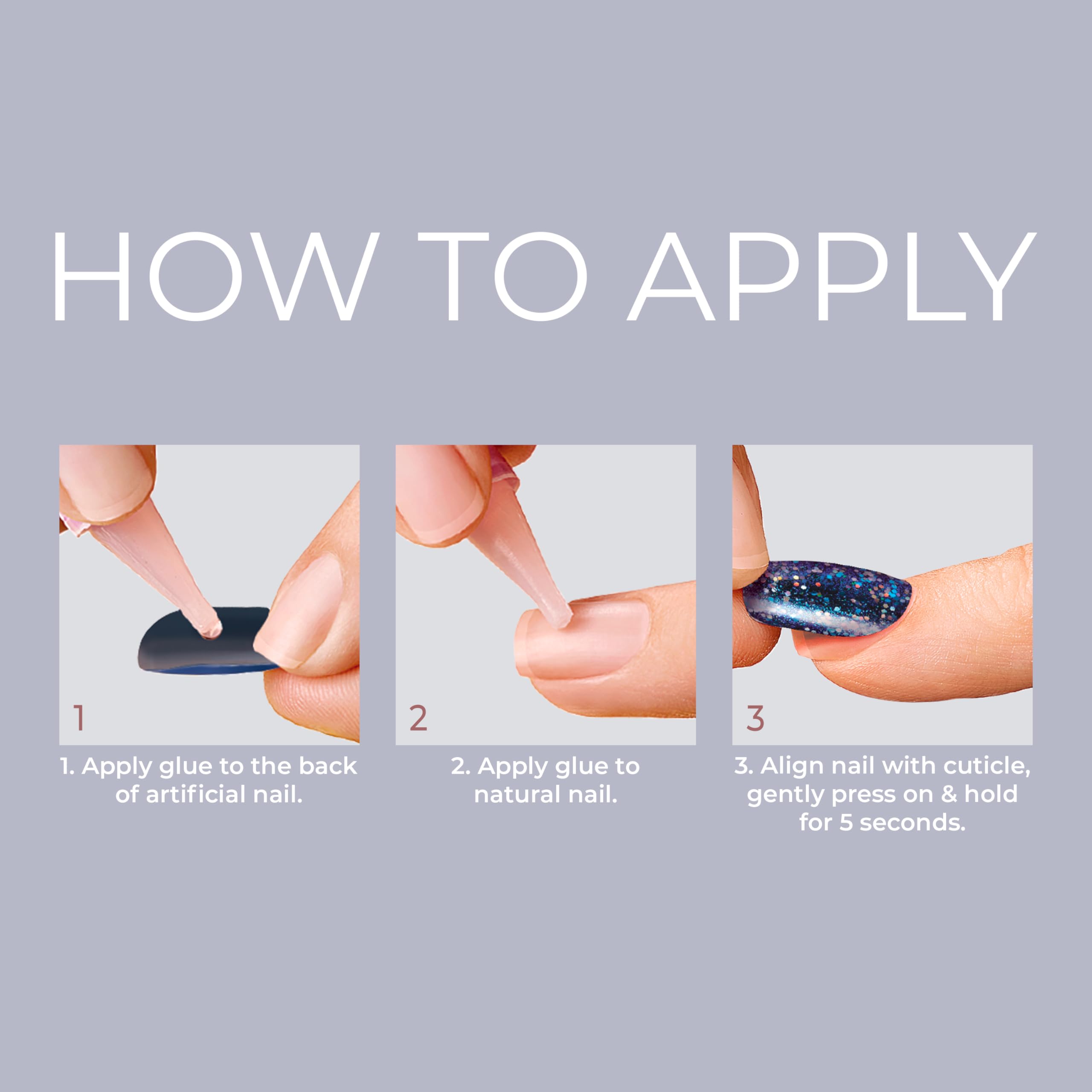 KISS Gel Fantasy Ready-to-Wear Press-On Gel Nails, ââ‚¬Å“Aim Highââ‚¬Â, Short, Black, Nail Kit with 24 Mega Adhesive Tabs, Pink Gel Glue, Manicure Stick, Mini File, and 28 Fake Nails