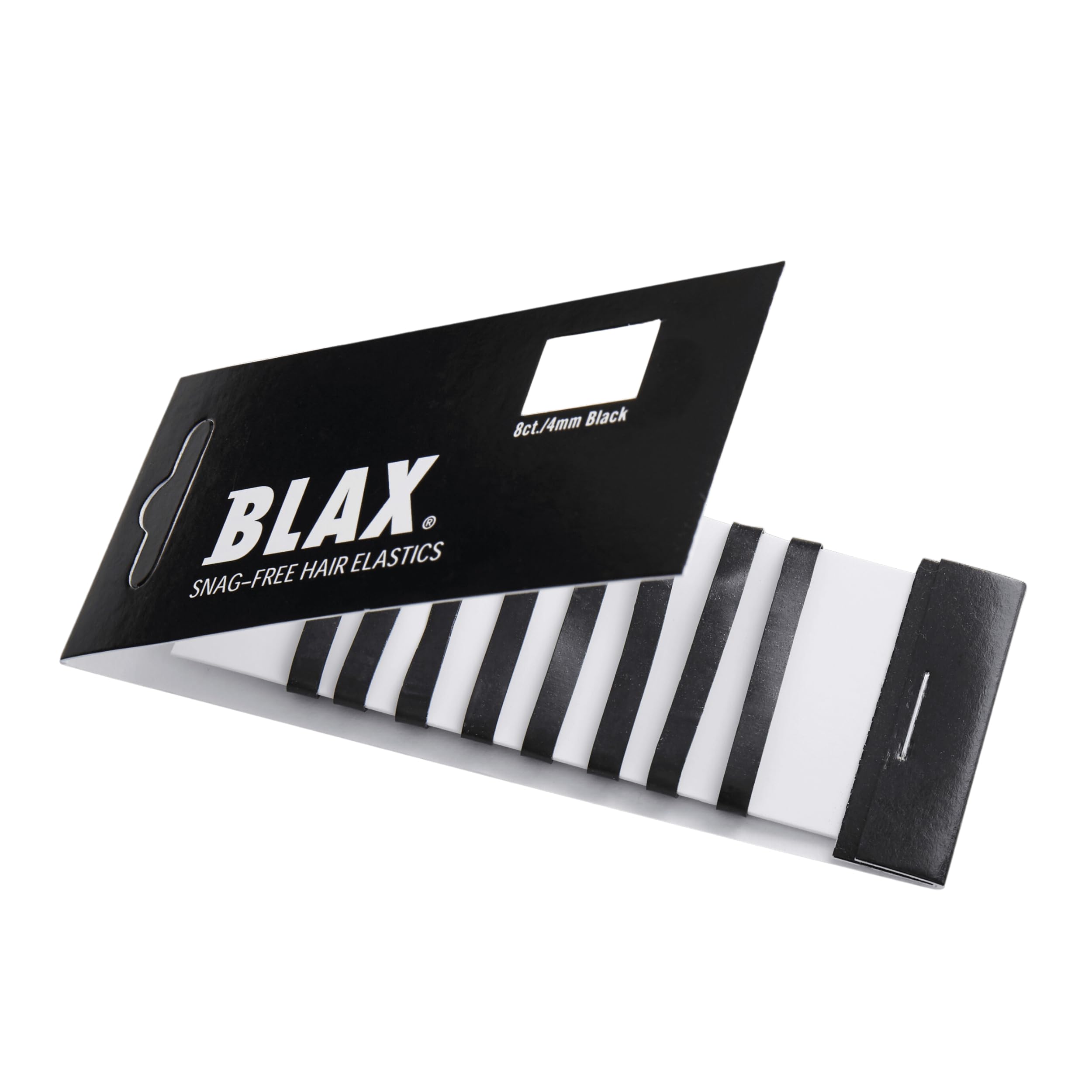 Black Snag-Free Hair Elastics - 4mm, 8 ct by Blax