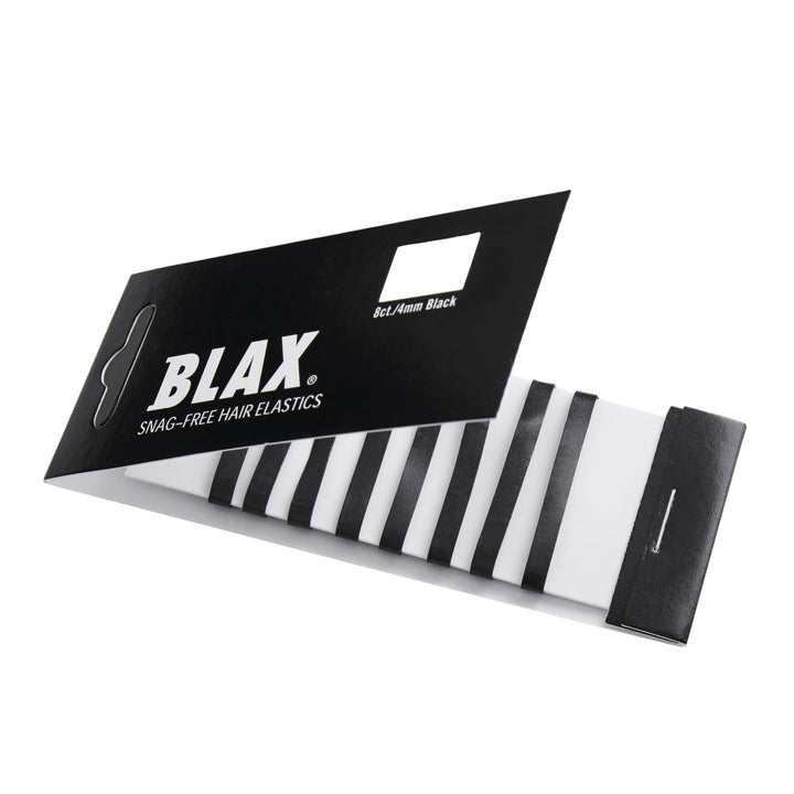 Black Snag-Free Hair Elastics - 4mm, 8 ct by Blax