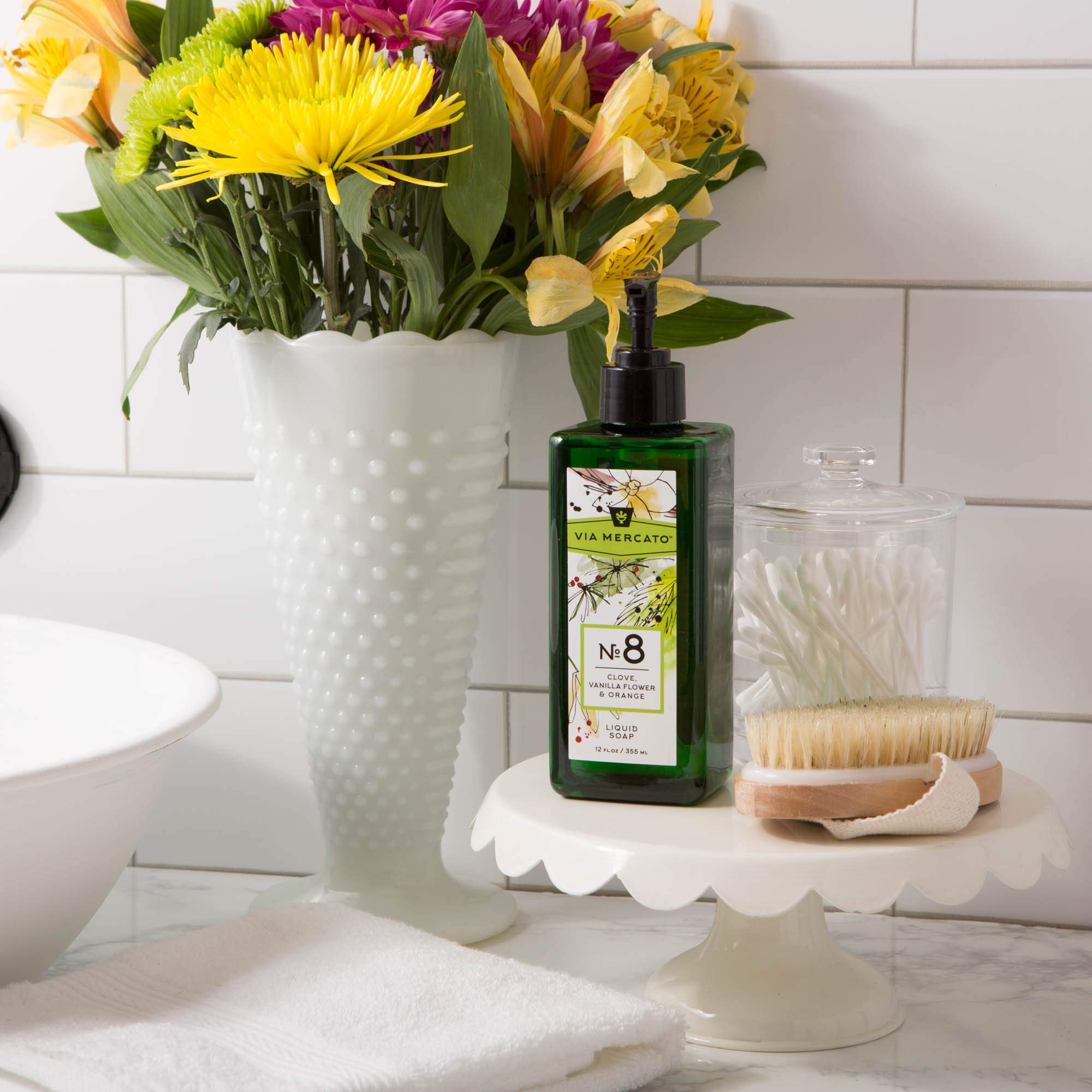 Via Mercato Liquid Soap, Shea Butter Enriched (12 oz) - No. 8 - Clove, Vanilla, and Orange