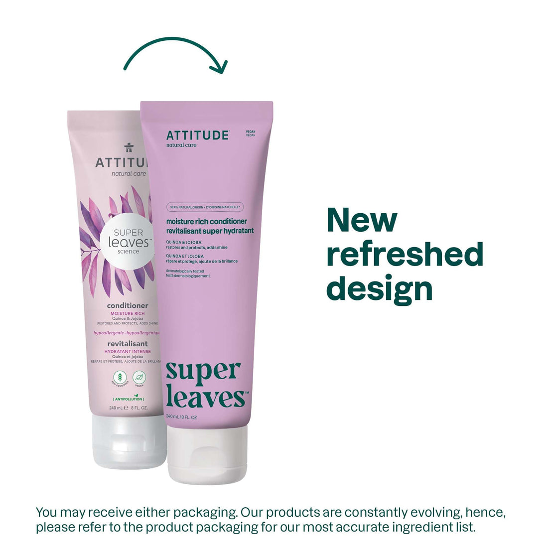 Attitude Natural Conditioner - Moisture Rich, Quinoa & Jojoba, 8 Fluid Ounce