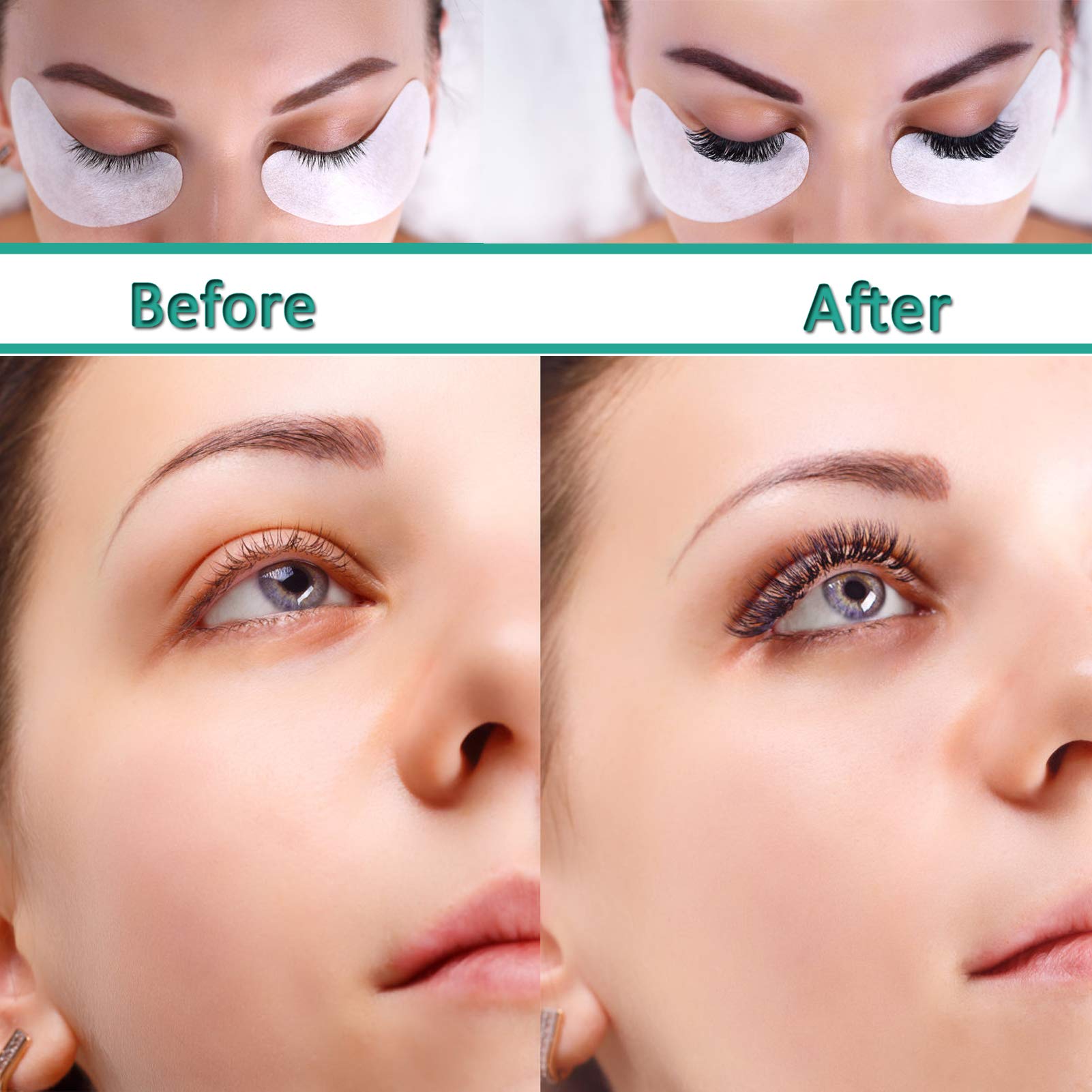 50 Pairs Under Eye Pads, Eyelash Extension Gel Patches, Lint Free DIY False Lash Extension Beauty Makeup Hydrogel Gel Eye Patches