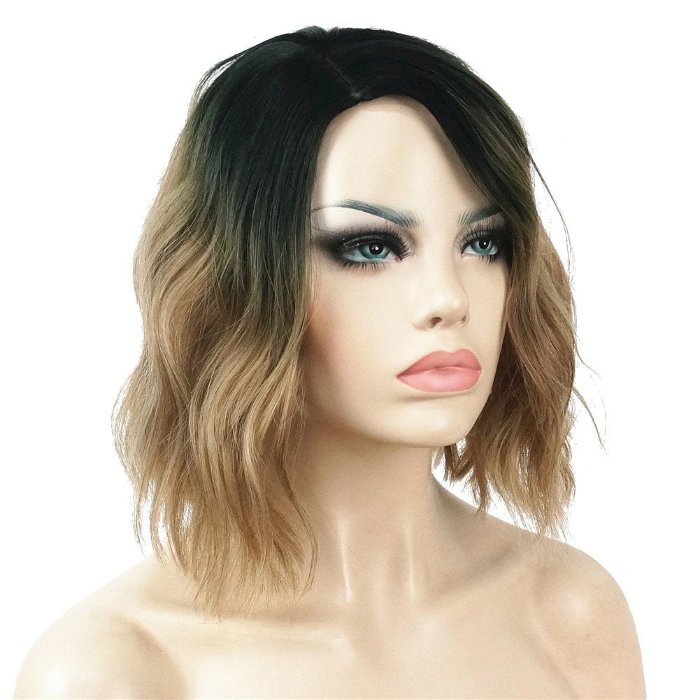 Aimole Short Wavy Heat Resistant Wig Bob Cuts Hairstyle...