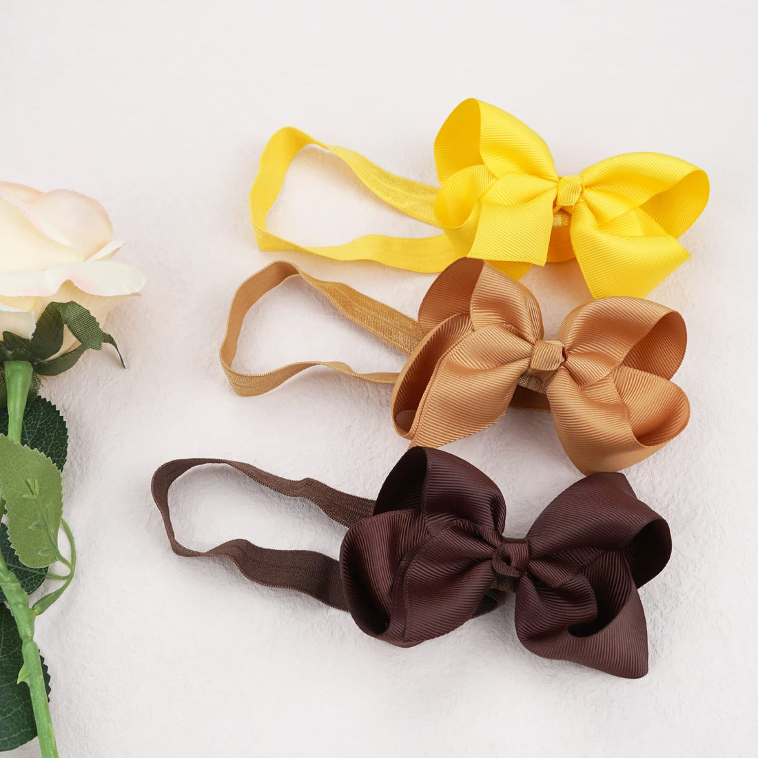 CÉLLOT Baby Girls Headbands Grosgrain Ribbon 4.5 Hair Bows Headband Big Bow Hair Bands for Toddler Pack of 20