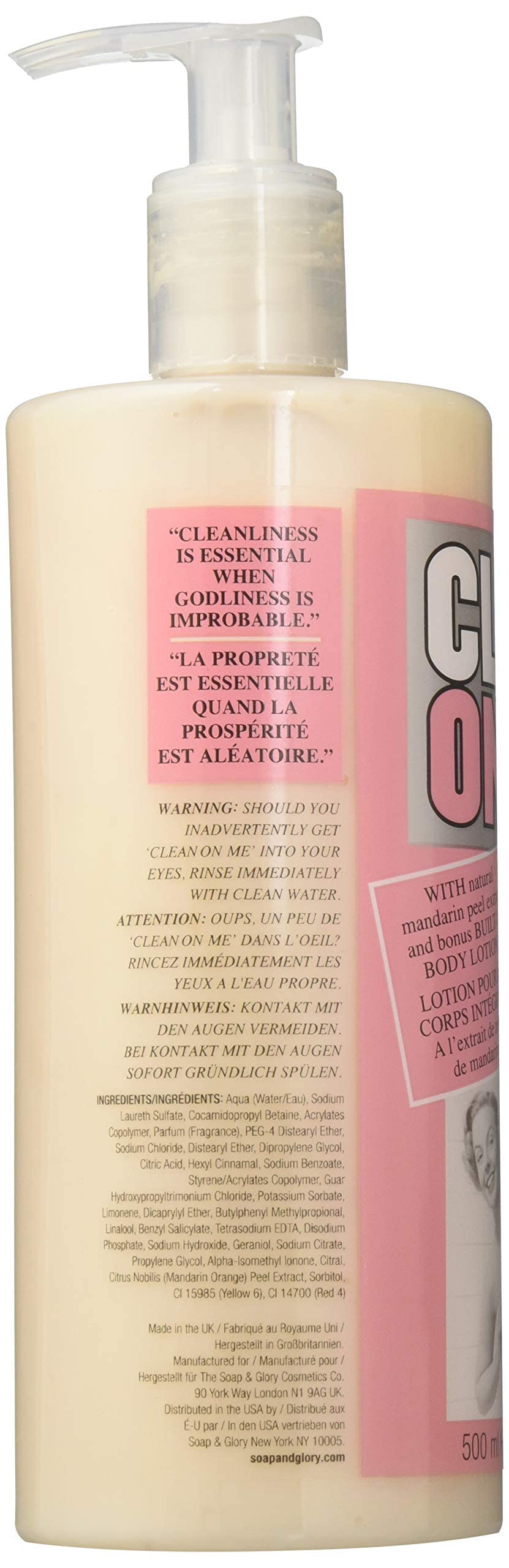 Soap & Glory Clean On Me Shower Gel and Body Lotion