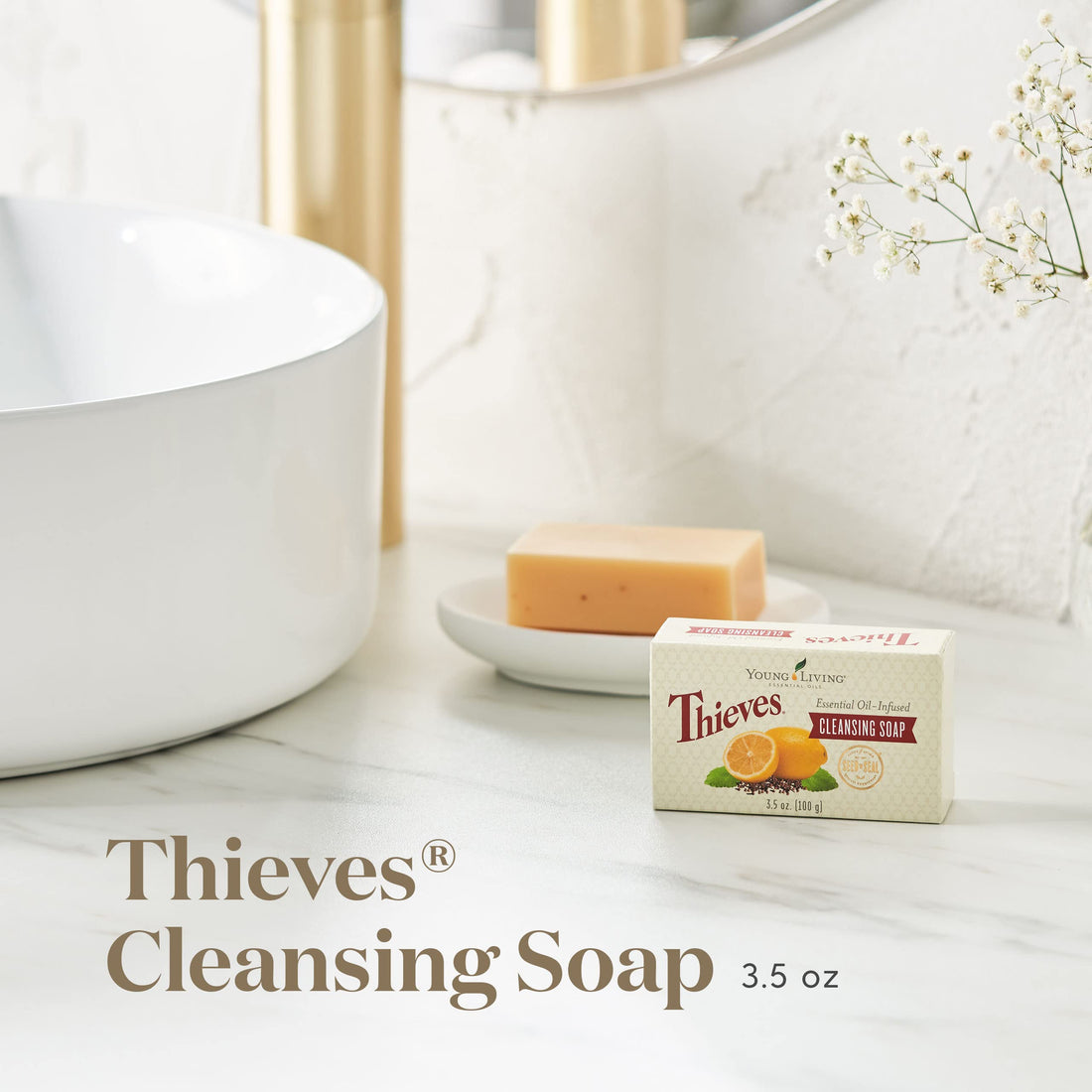 Thieves Essential Oil Cleansing Soap by Young Living Essential Oils - 3.5oz.
