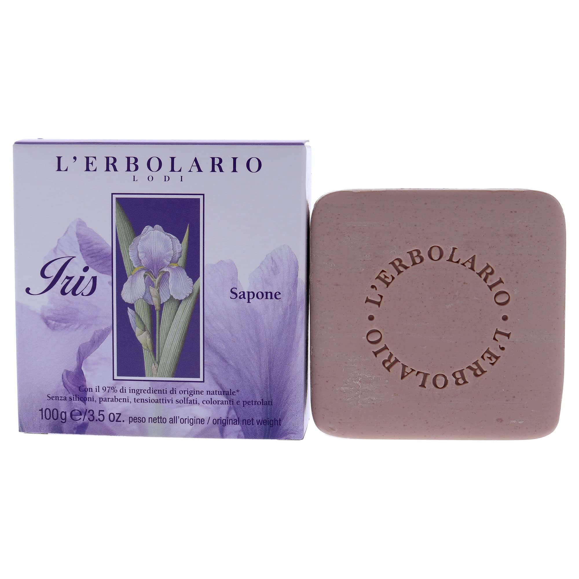 LErbolario Iris Bar Soap For Unisex 3.5 oz Soap