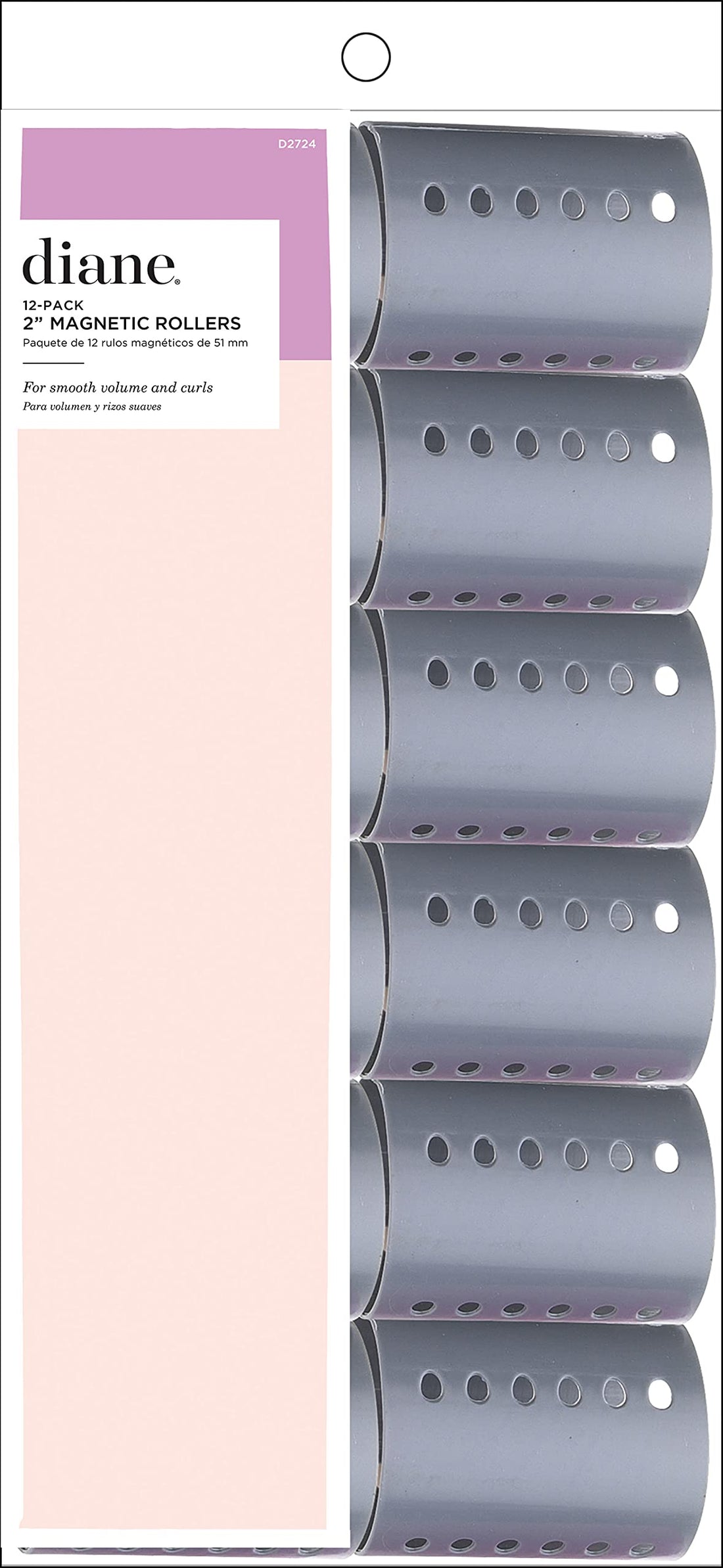 Diane Magnetic Roller, Grey 2 Inch, 12 Count : Grey, 2 Inch