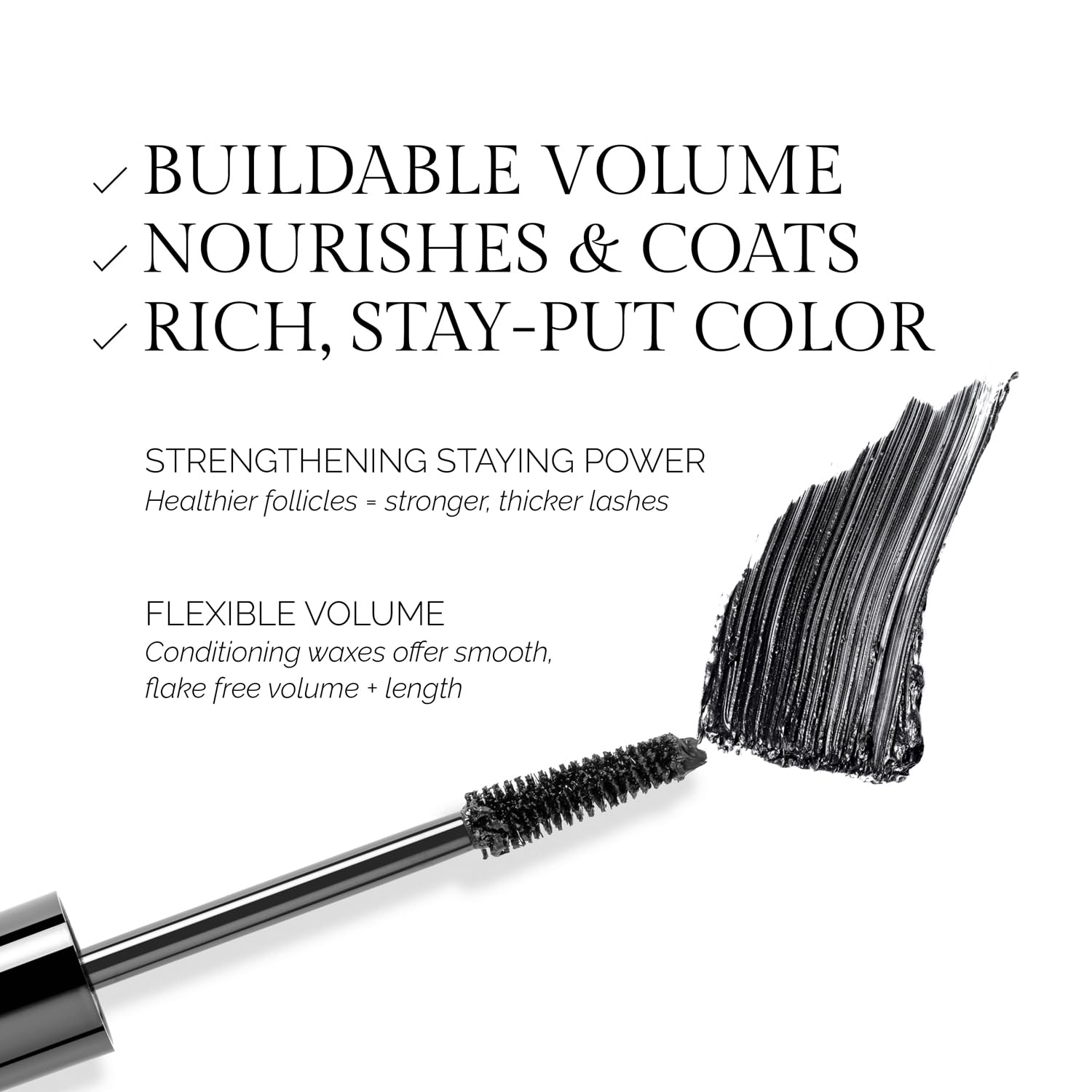 OFIR Smudge Proof Mascara Black | Flake-Free Volumizing Mascara for Instant Volume, Length, and Lift | Lightweight Vegan Mascara for All-Day Wear | Effortless Application for Stunning Lashes