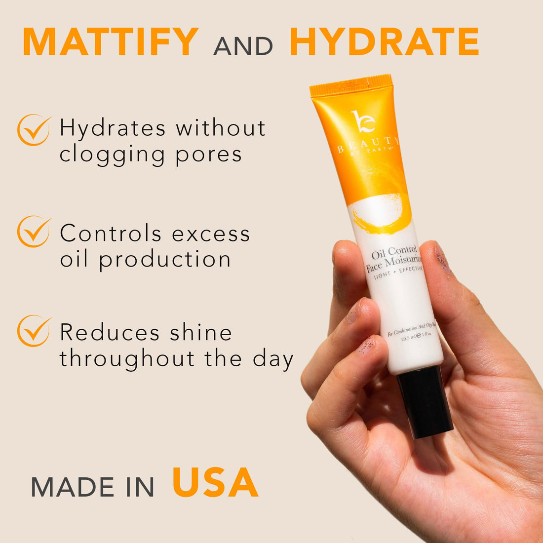 Facial Moisturizer Organic and Natural Daily Face Moisture Cream for Sensitive, Oily or Combo Skin; Light and Soothing; Best Non-Greasy Oil Control Lotion, Anti-Aging, Anti-Wrinkle for Men and Women