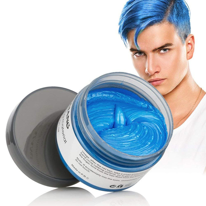 Hair Coloring Wax, Blue Disposable Instant Matte Hairstyle Mud Cream Hair Pomades for Kids Men Women to Cosplay Nightclub Masquerade Transformation ââ‚¬¦