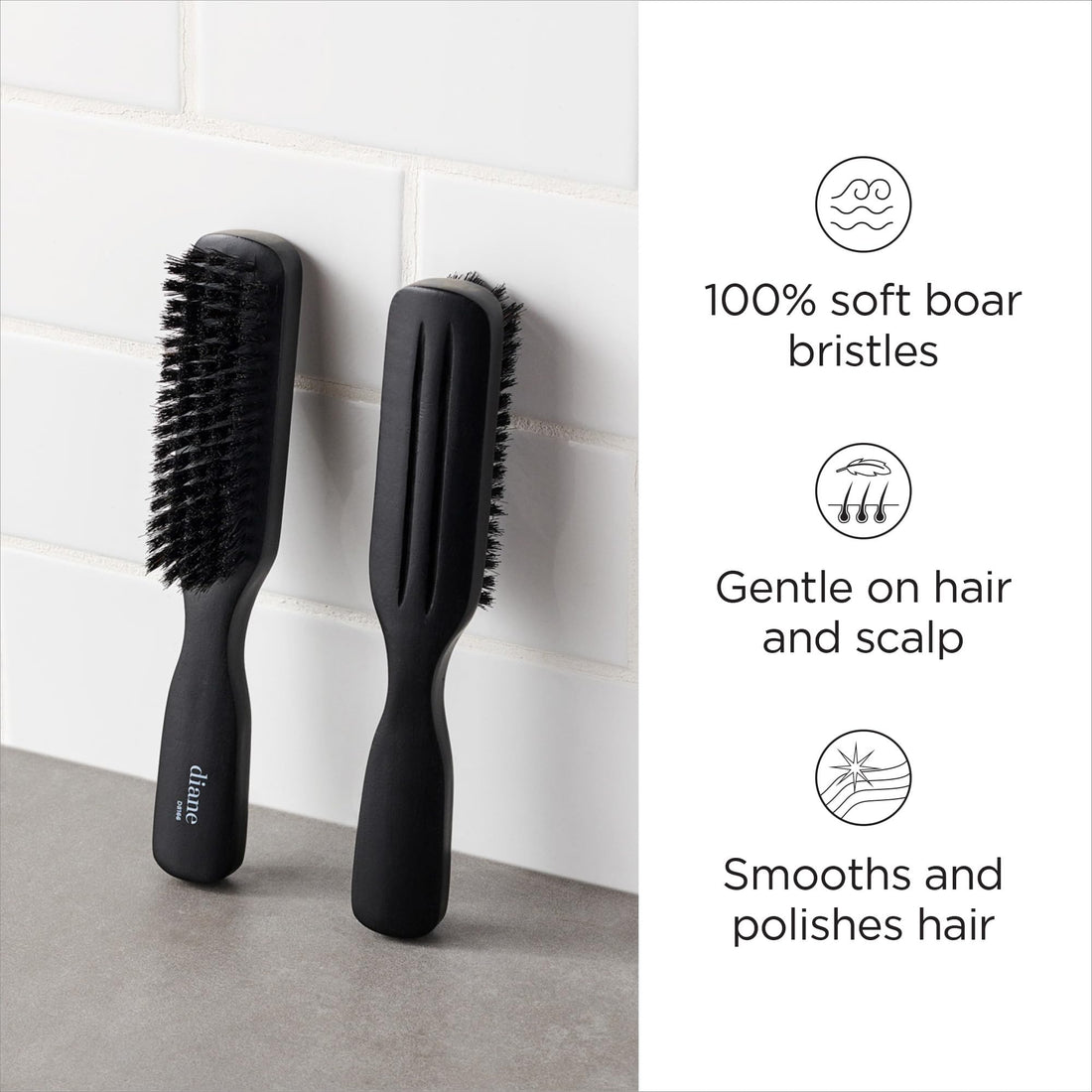 D8166 100% BOAR STYLING BRUSH BLK DI-D8166