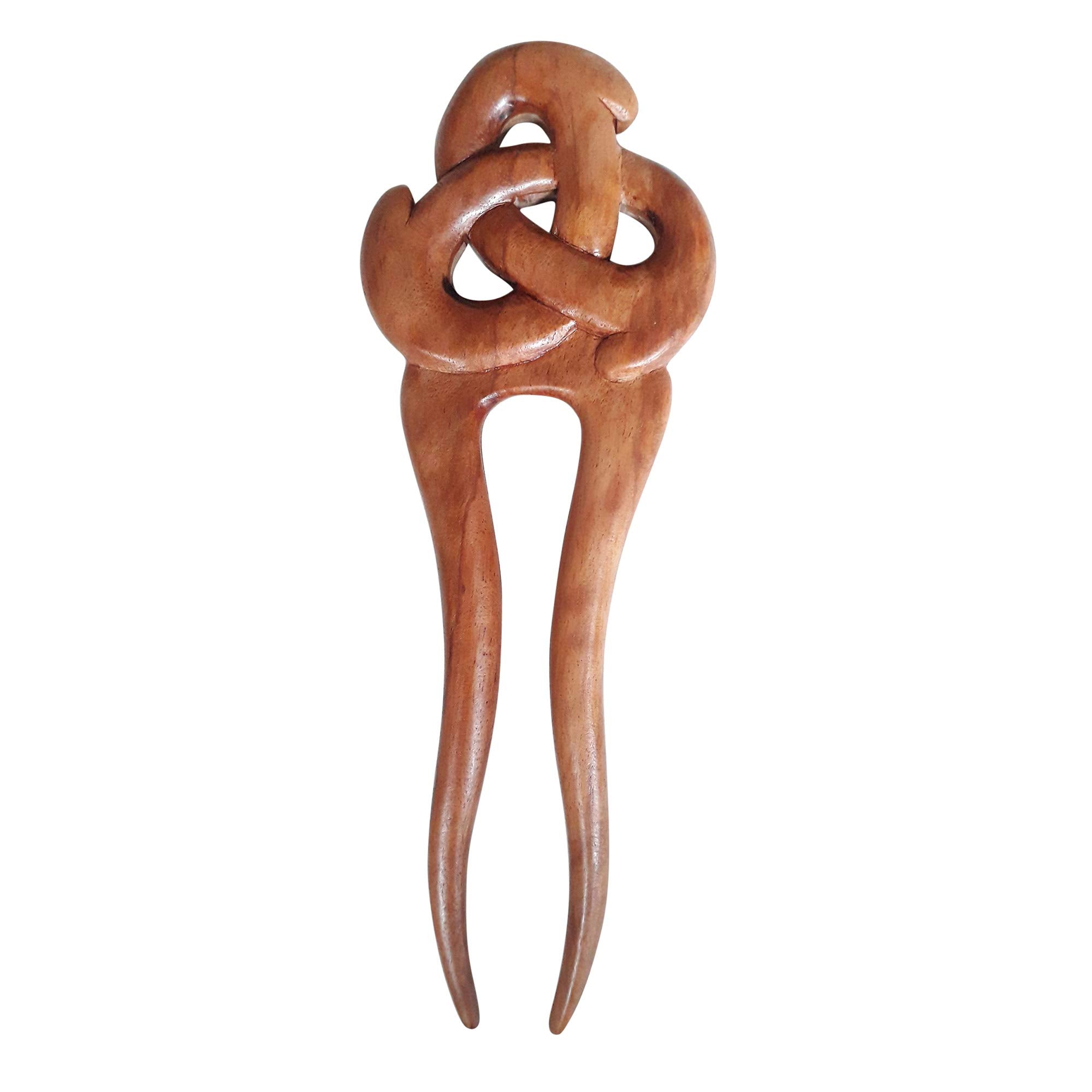 Mary Crafts Wooden Celtic Knot Hair Fork, Hairfork, Hair Pin, Hairpin, Hair Accessory, Hair Toy Handmade