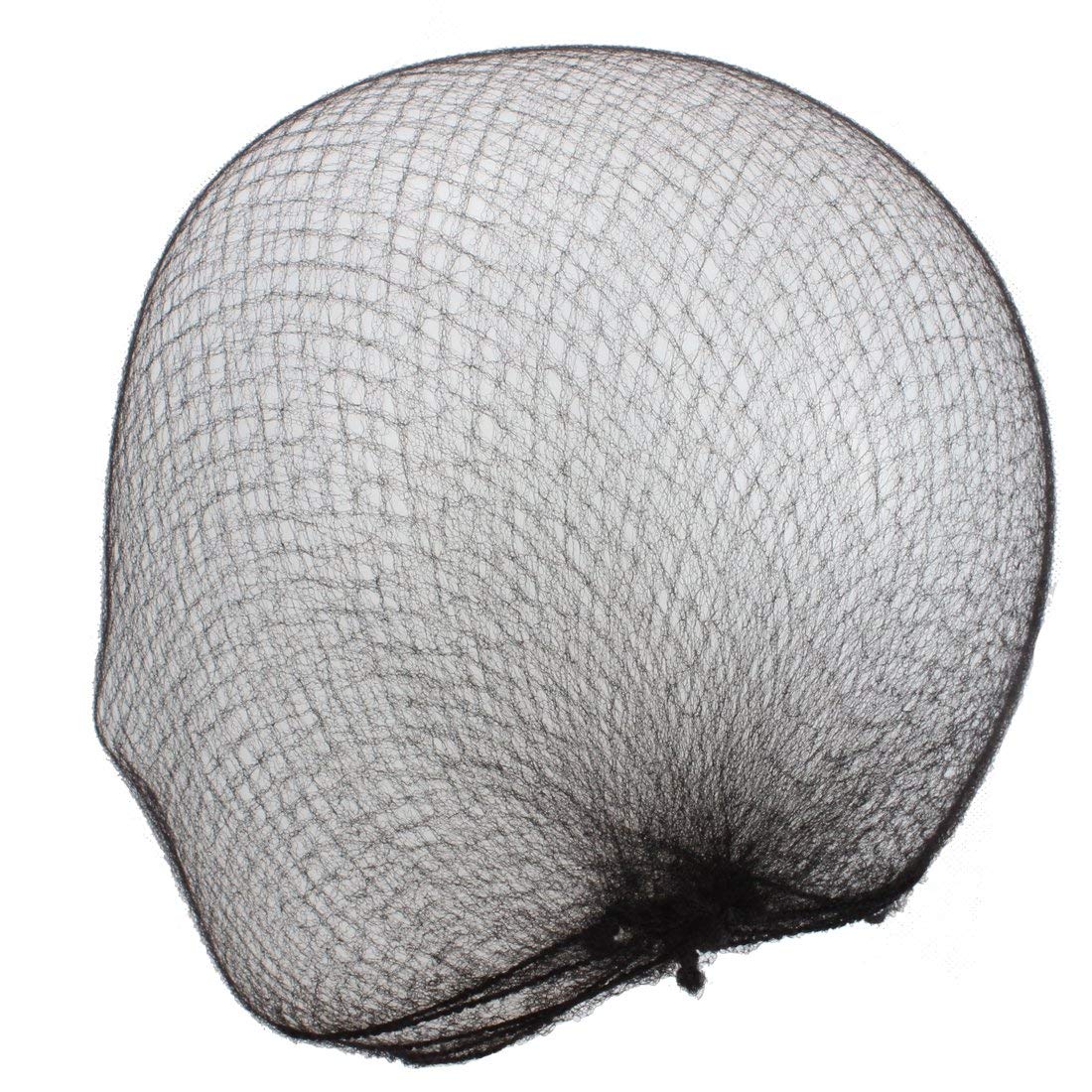 Generic Pack of 100pcs Hair Nets Invisible Elastic Edge Mesh 50cm Black