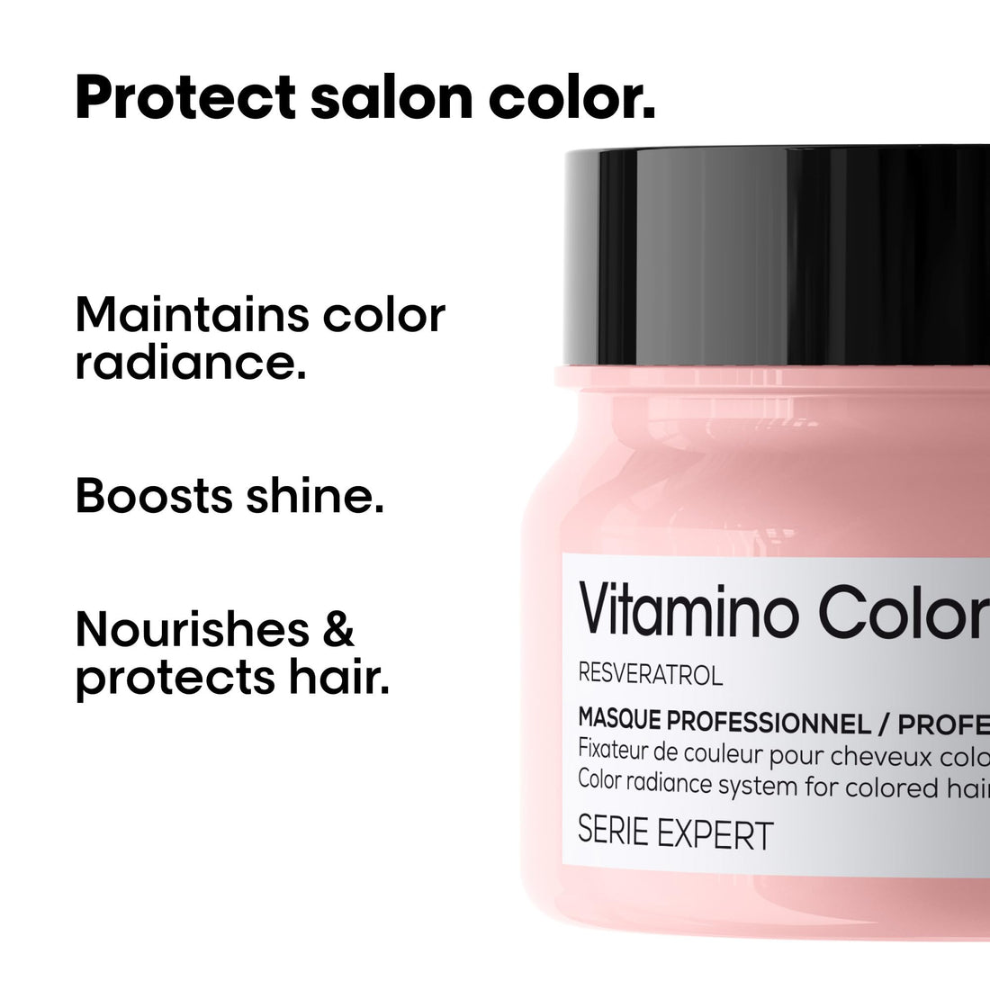 L'Oreal Professionnel Vitamino Color Hair Mask | Protects & Preserves Hair Color | Enhances Shine & Vibrancy | Moisturizes & Detangles | For Color Treated Hair | 8.5 Fl. Oz.