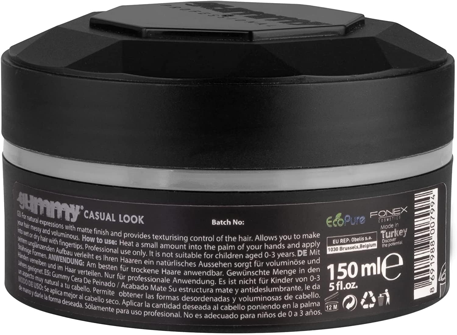 Gummy Hair Styling Wax, 0.12 Pound