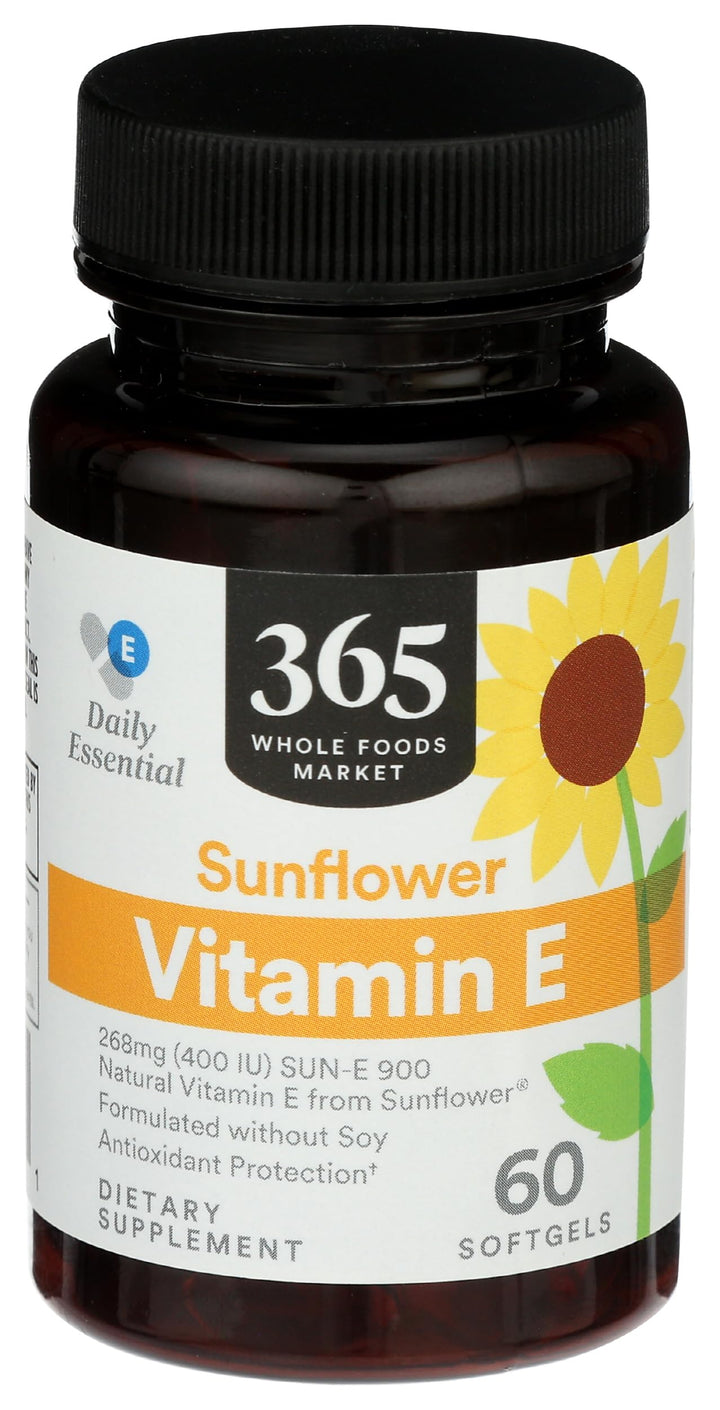 365 by Whole Foods Market, Sunflower Vitamin E, 60 Count