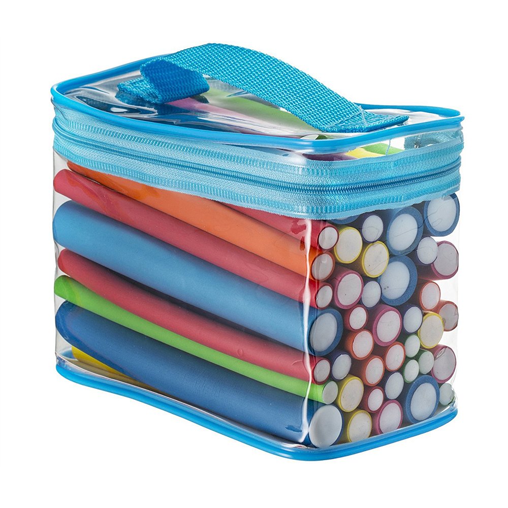 Pinkiou 42 Pieces 7 Sizes Flexible Curling Rods Twist-flex Rods Flex Hair Curler Roller Set Hair Foam Curler Roller Set(Random Color)