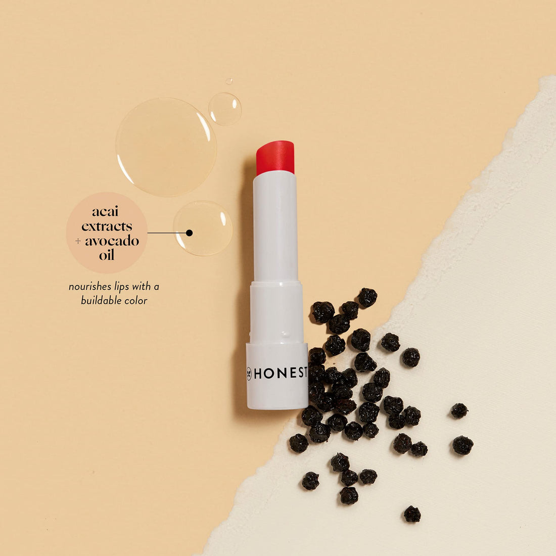 Honest Beauty Tinted Lip Balm, White Nectarine | Vegan | 6+ Hours Of Moisture | Paraben Free, Silicone Free, Cruelty Free | 0.141 Oz. (Packaging May Vary)