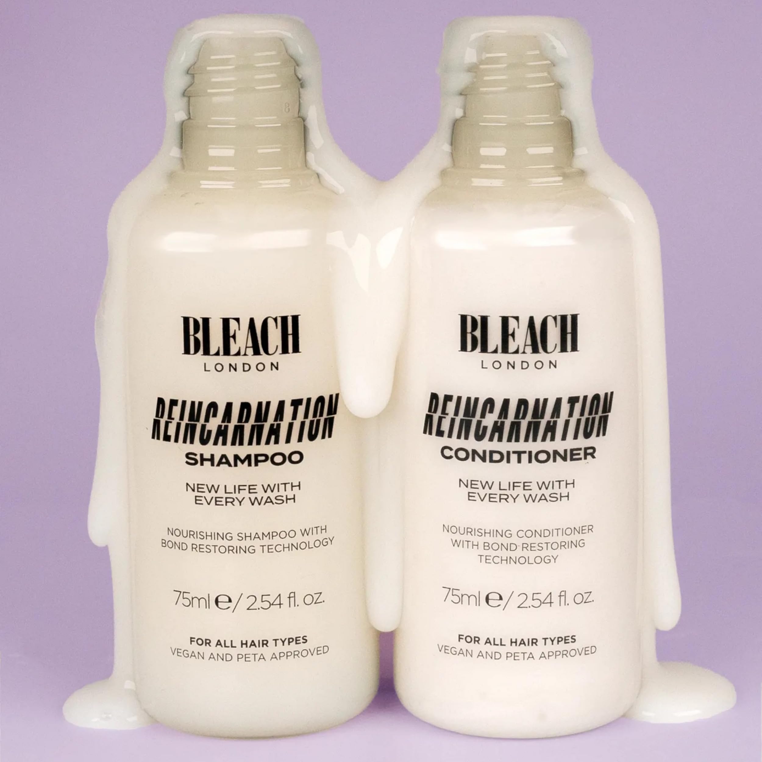 Bleach London Reincarnation Bond Restoring Conditioner Mini (75ml / 2.5oz): Strengthening Daily Care for All Hair Types - Vegan & PETA-Approved, Paraben Free