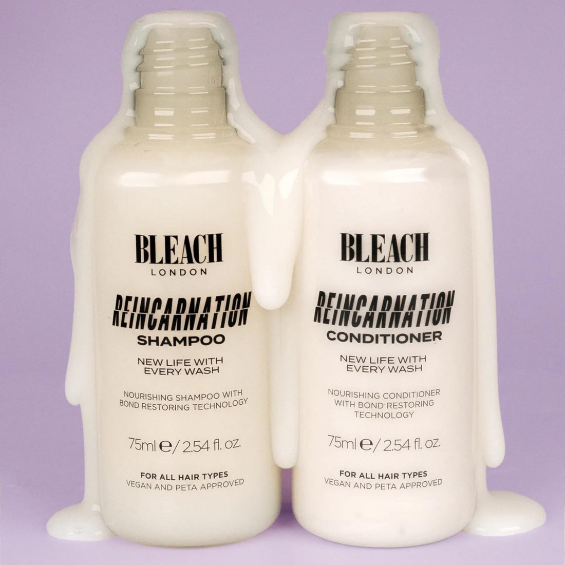 Bleach London Reincarnation Bond Restoring Conditioner Mini (75ml / 2.5oz): Strengthening Daily Care for All Hair Types - Vegan & PETA-Approved, Paraben Free