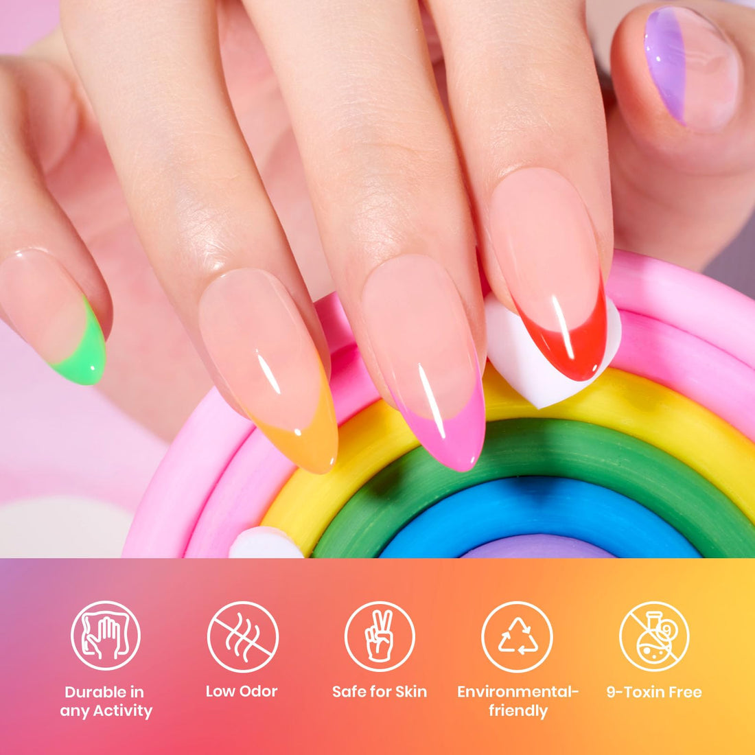 Beetles Summer Gel Nail Polish Set Green Pink Blue Glitter Nude Manicure Kit 23 Pcs 20 Colors Gifts for Women with Base Matte Glossy Top Coat Uv Lamp Needed Rainbow Magic