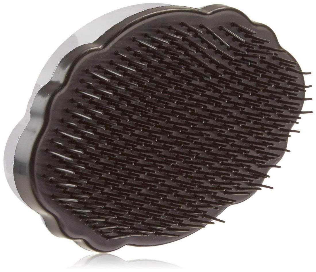 Knot Genie Teeny Detangling Hair Brush for Kids (Peaceful Pewter) | Perfect Detangling Brush for Curly Hair, Gently Separate Tangles, Leaves Hair Smooth and Shiny | The Pain-Free Knot Detangler