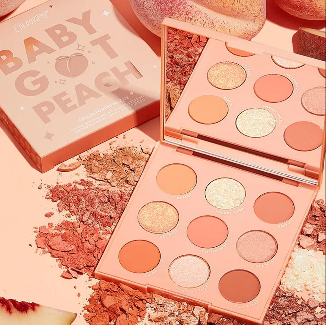 Colourpop Baby Got Peach Shadow Palette - 9 Pan Eyeshadow Palette Full Size, No Box