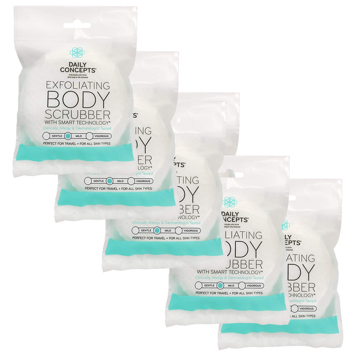 DAILY CONCEPTS Exfoliating Dual Texture Scrubber (pack of 5)