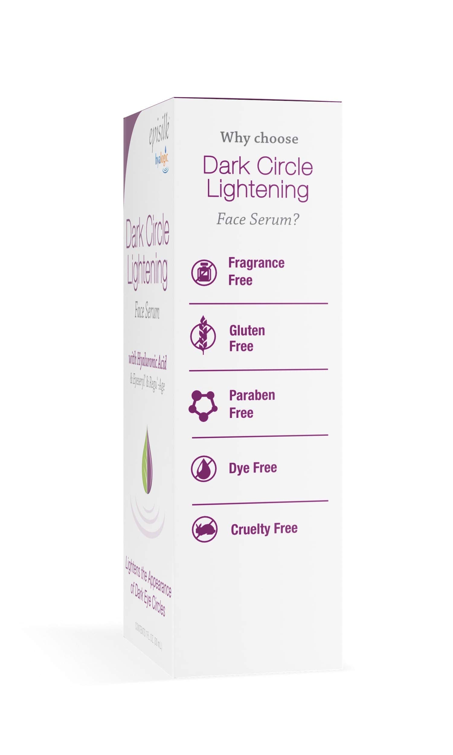 Hyalogic Episilk DCL Serum - Dark Circle Lightening Face Serum With Hyaluronic Acid - 1 Ounce