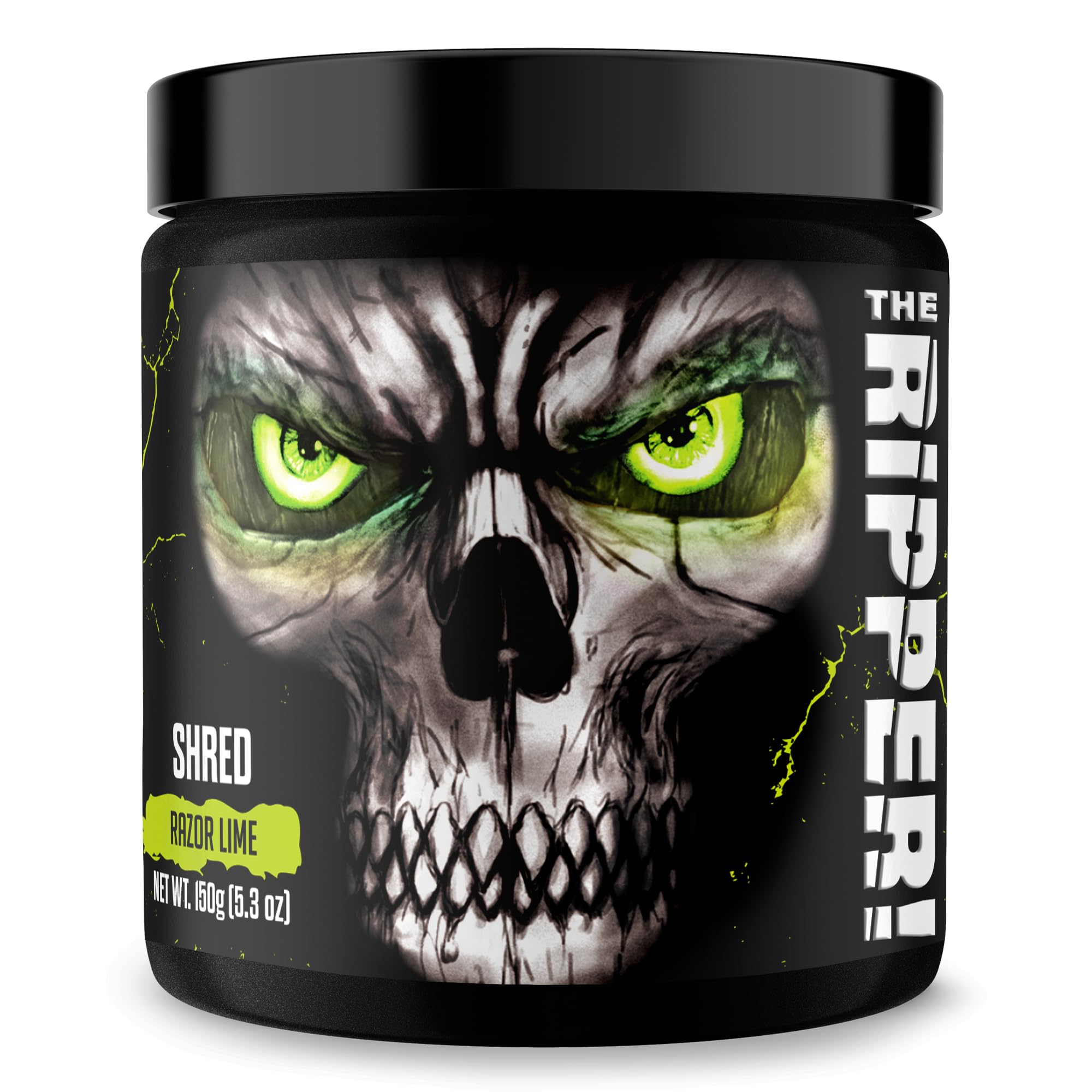 JNX SPORTS The Ripper! Shredding Thermogenic Fat Burner - Razor Lime 30 Servings | Advanced Fast Acting Thermogenic Pre-Workout, Appetite Suppressant for Men & Women
