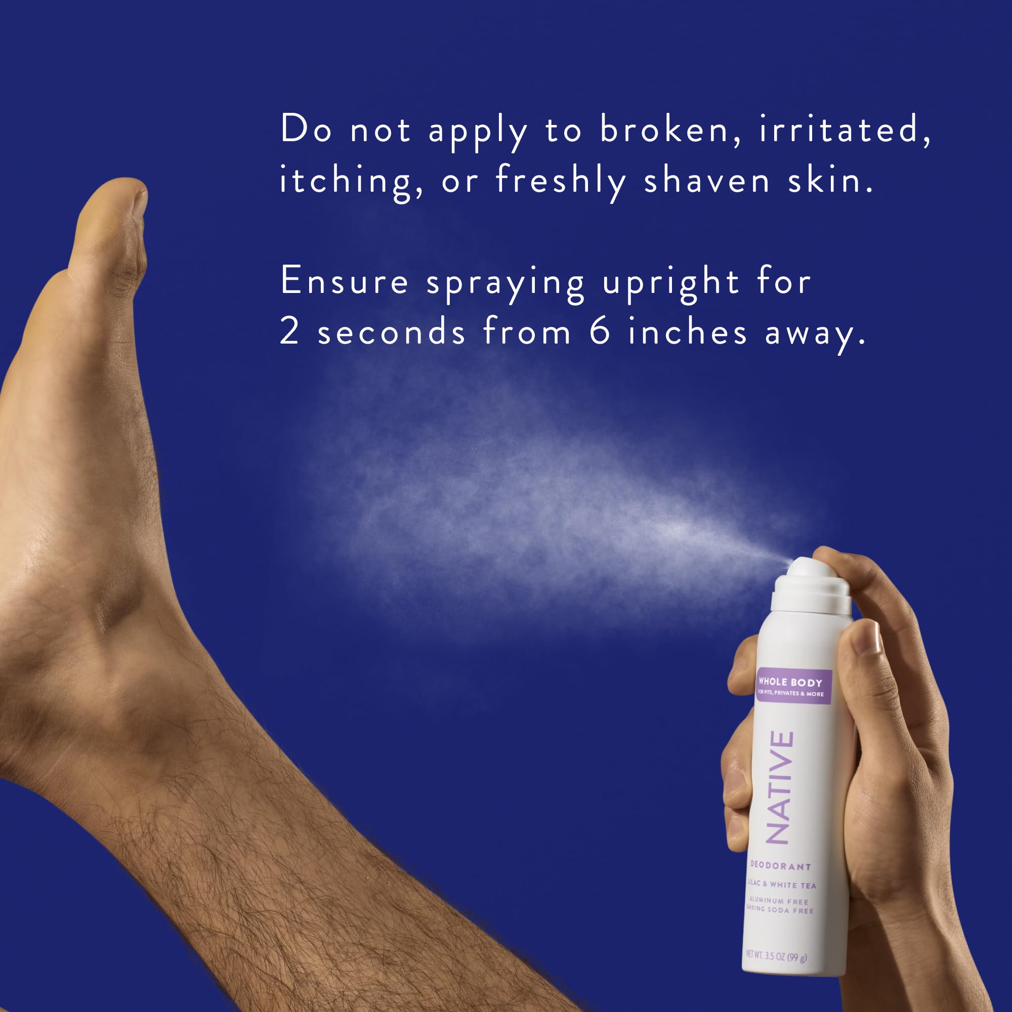 Native Whole Body Deodorant Spray Contains Naturally Derived Ingredients, Deodorant for Women & Men | 72 Hour Odor Protection, Aluminum Free with Coconut Oil and Shea Butter | Lilac & White Tea