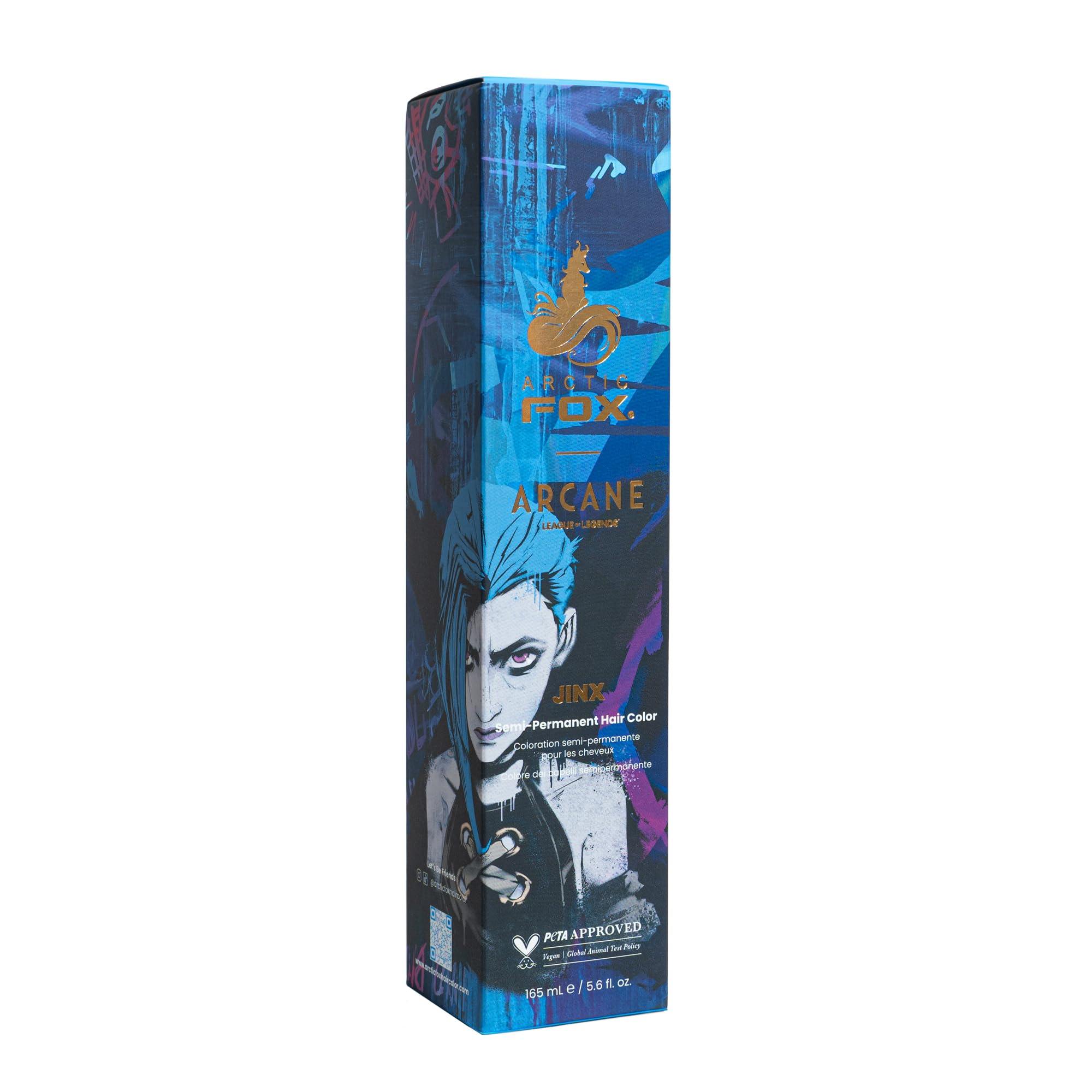 Arctic Fox x Arcane League of Legends Vegan and Cruelty Free Semi Permanent Hair Color Dye (5.6 Fl Oz, JINX)