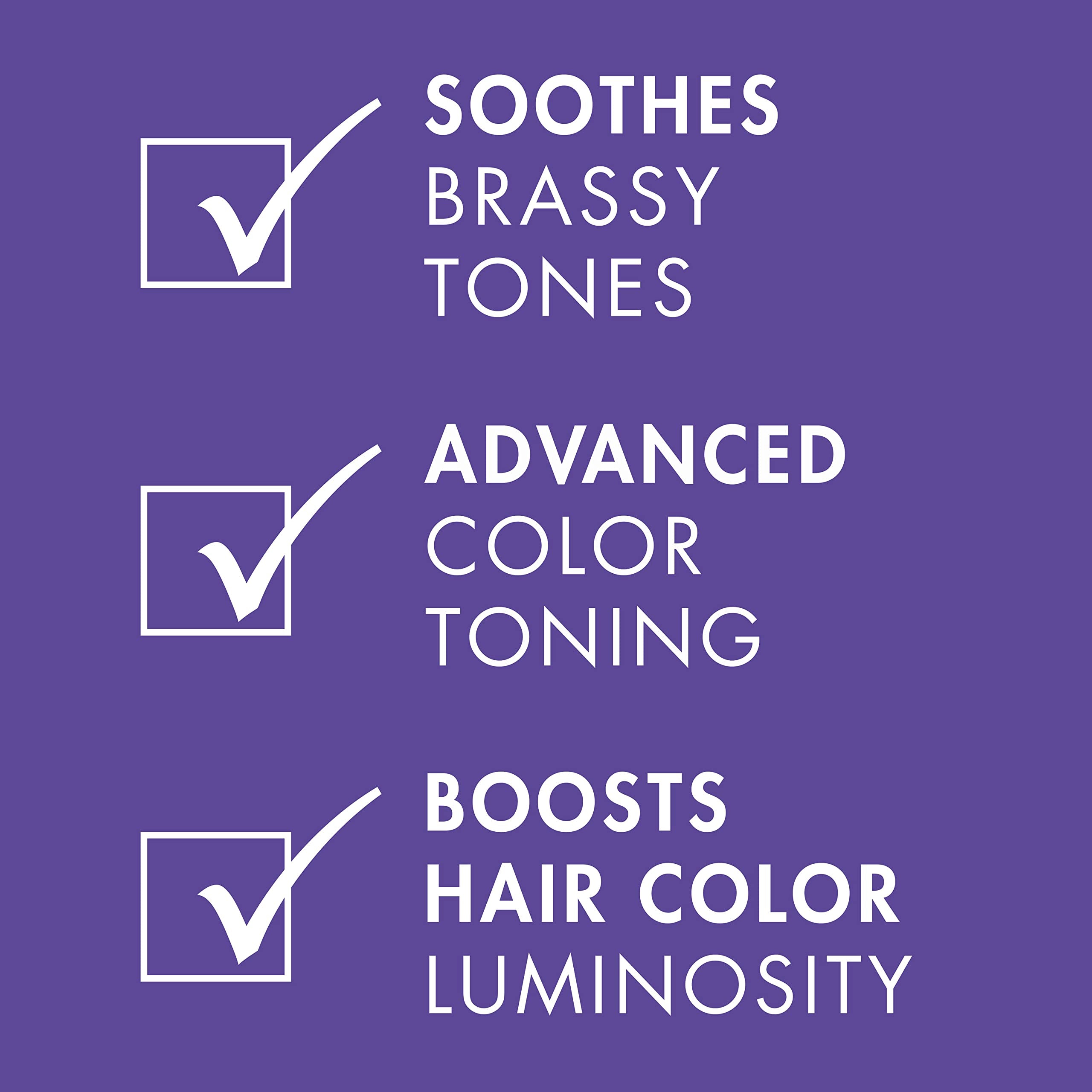 Nexxus Blonde Assure Purple Shampoo & Conditioner Color Assure 2 Pack Blonde, Bleached & Silver Hair Color Shampoo & Conditioner with Keratin Protein & Violet Pigment 8.5 fl oz