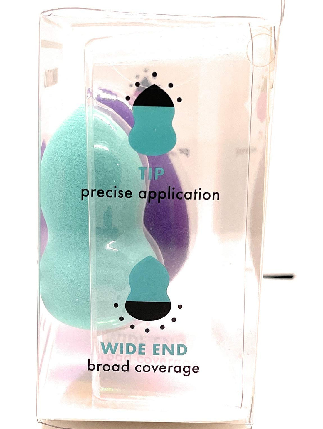 Cala Duo make-up mint & purple blending sponges